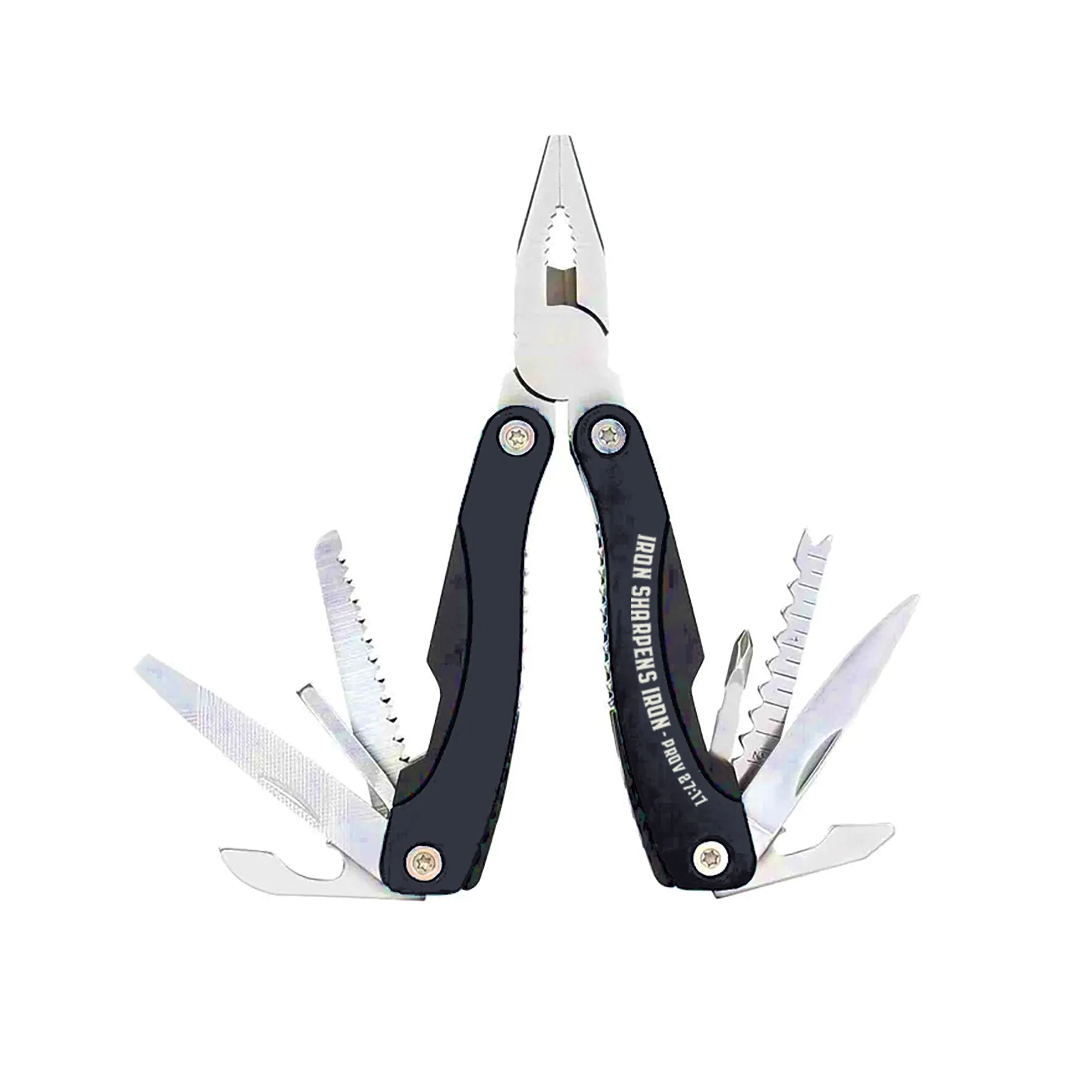 14-in-1 Scripture Multi-Tools - Iron Sharpens Iron: Prov. 27:17
