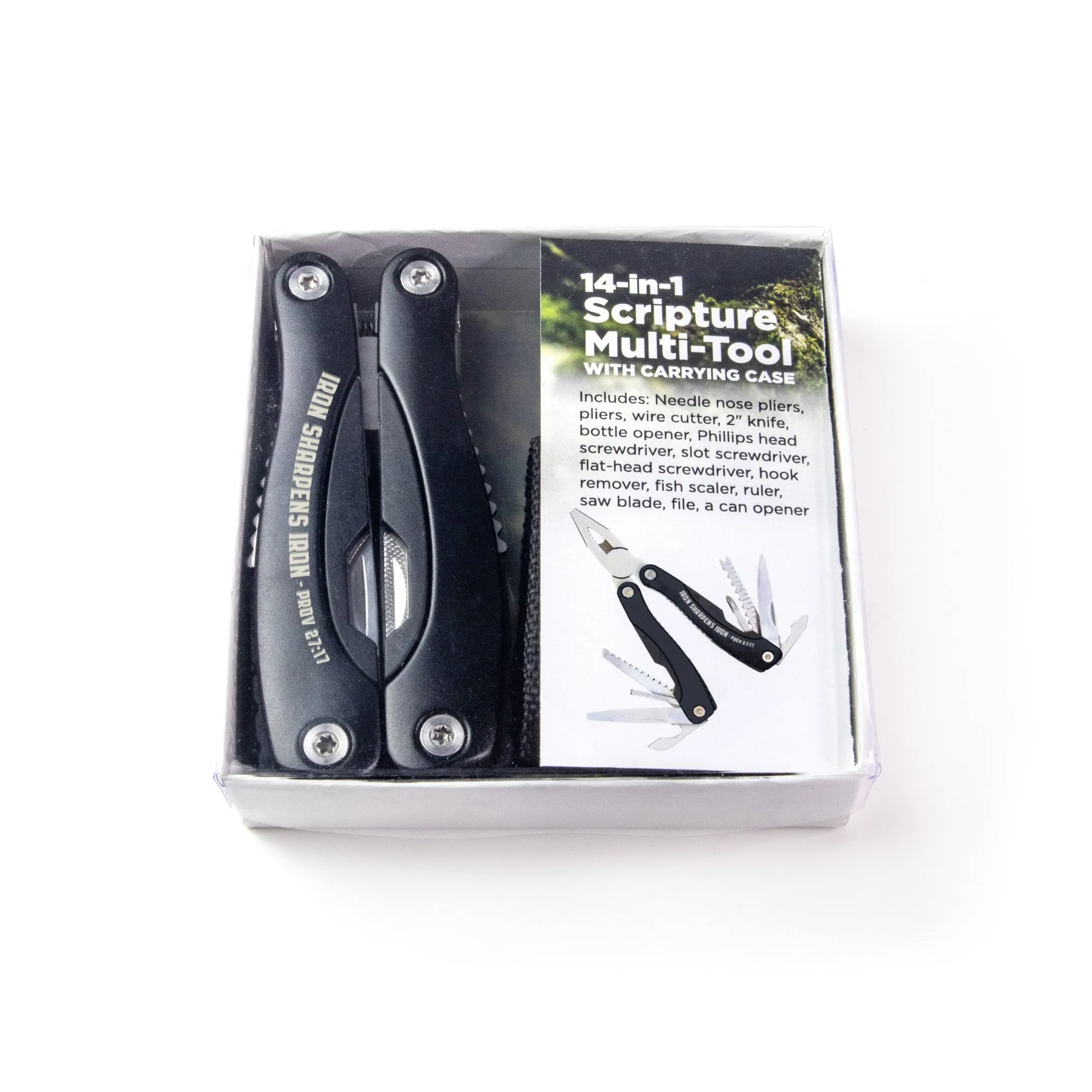 14-in-1 Scripture Multi-Tools - Iron Sharpens Iron: Prov. 27:17
