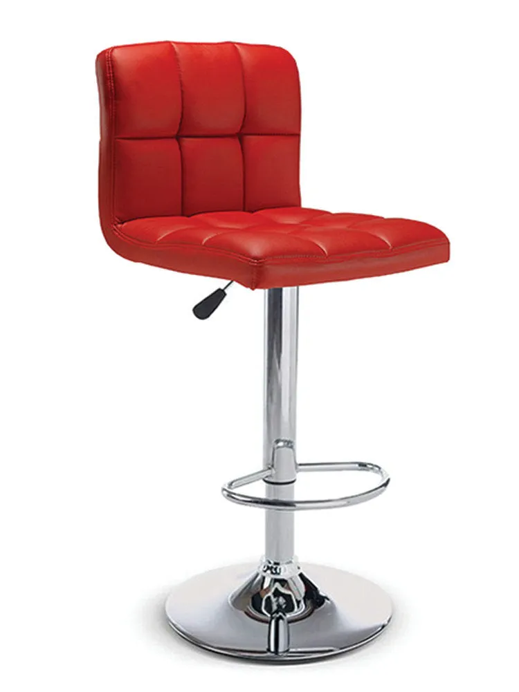 2 Adjustable Red Leather Bar Stools- Model #139R