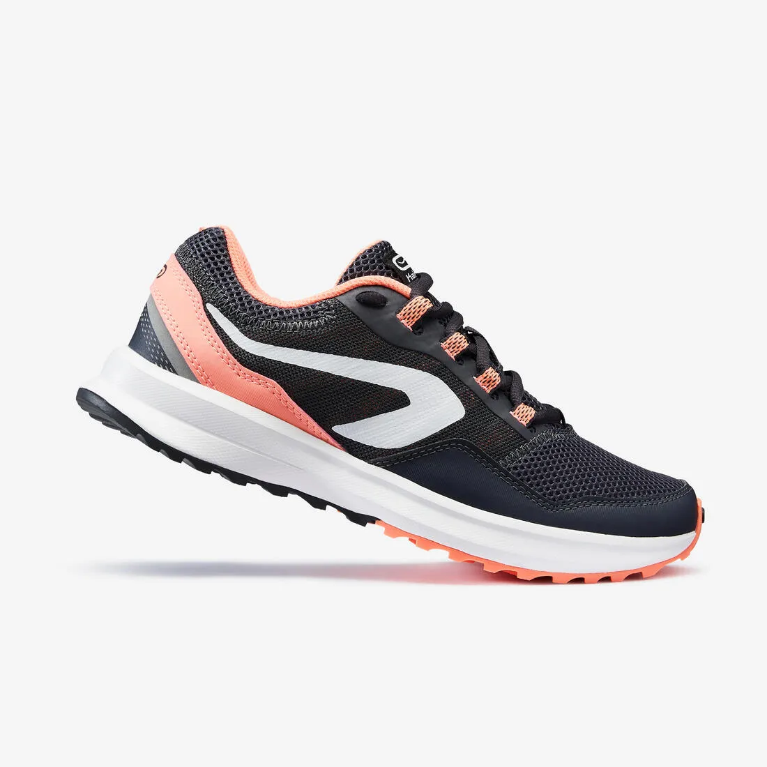 Active Grip Women's Running Shoes - Grey/Coral