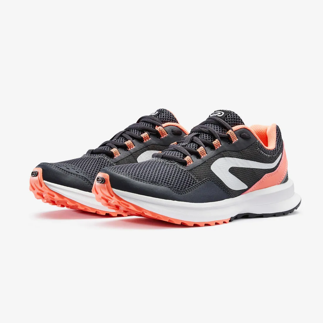 Active Grip Women's Running Shoes - Grey/Coral