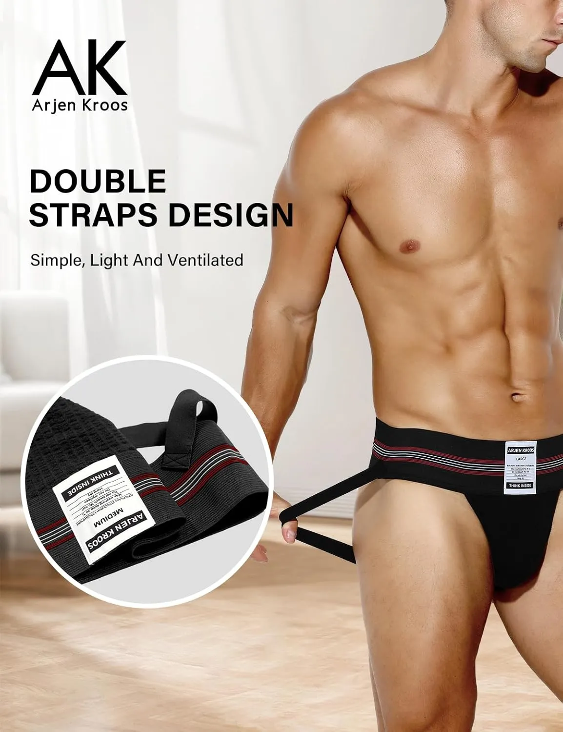 Arjen Kroos Men's Athletic Supporter Workout Running Jockstrap Underwear With Wide Band