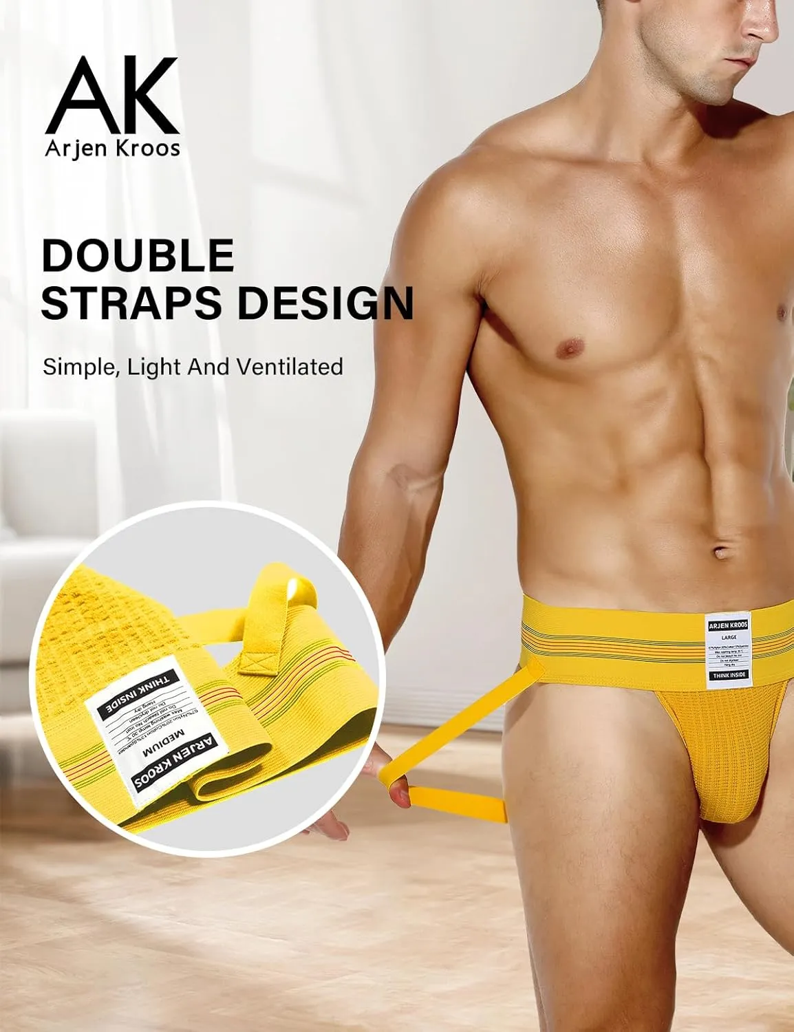 Arjen Kroos Men's Athletic Supporter Workout Running Jockstrap Underwear With Wide Band