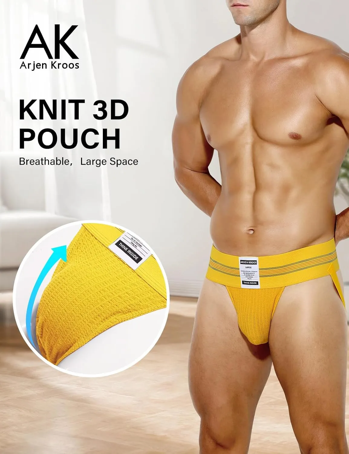 Arjen Kroos Men's Athletic Supporter Workout Running Jockstrap Underwear With Wide Band