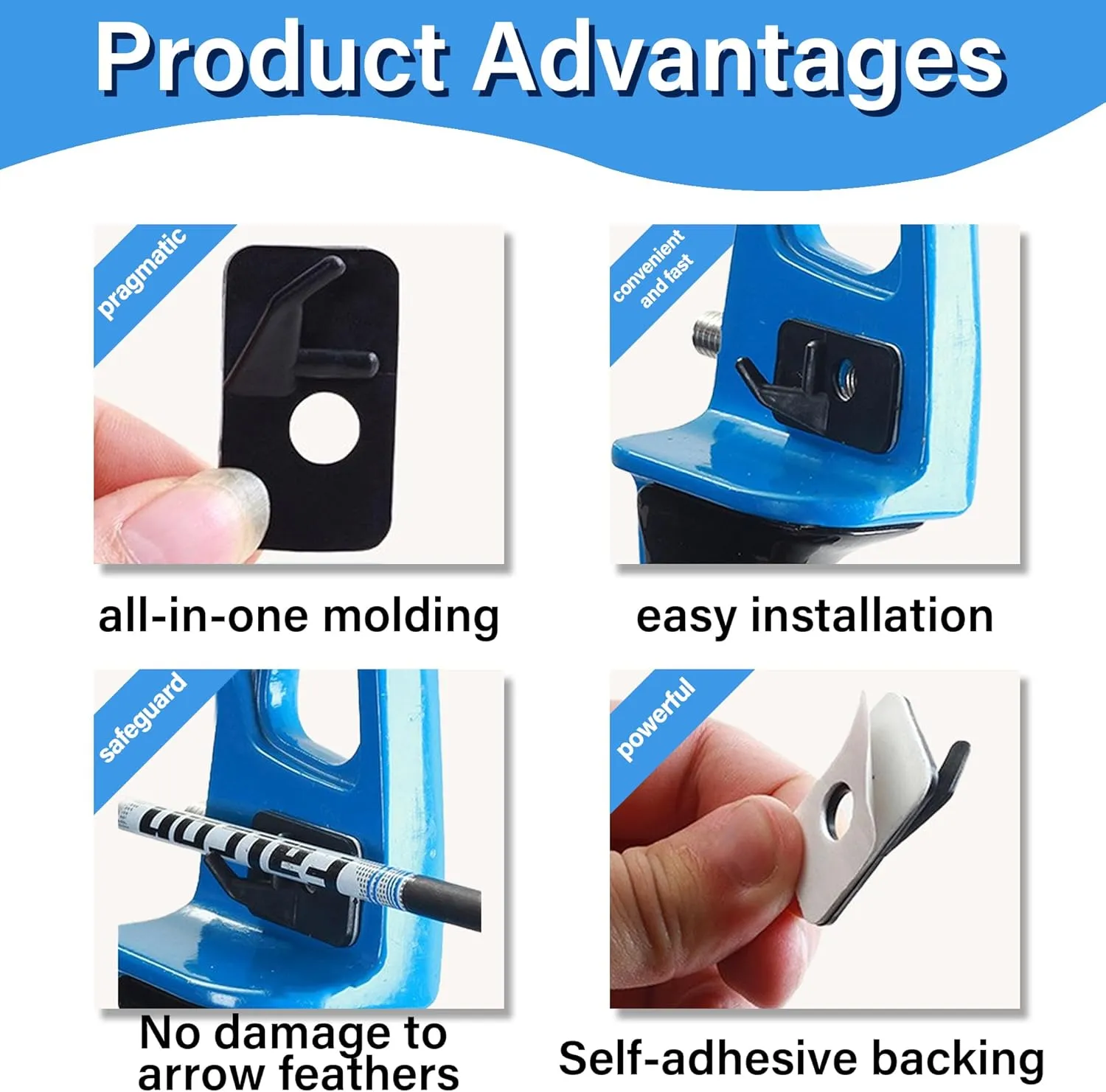 Arrow Rest for Recurve Bow Archery Table Archery Museum Shooting Outdoor Training Arrow Seat with Adhesive Backing Reverse Bow Archery