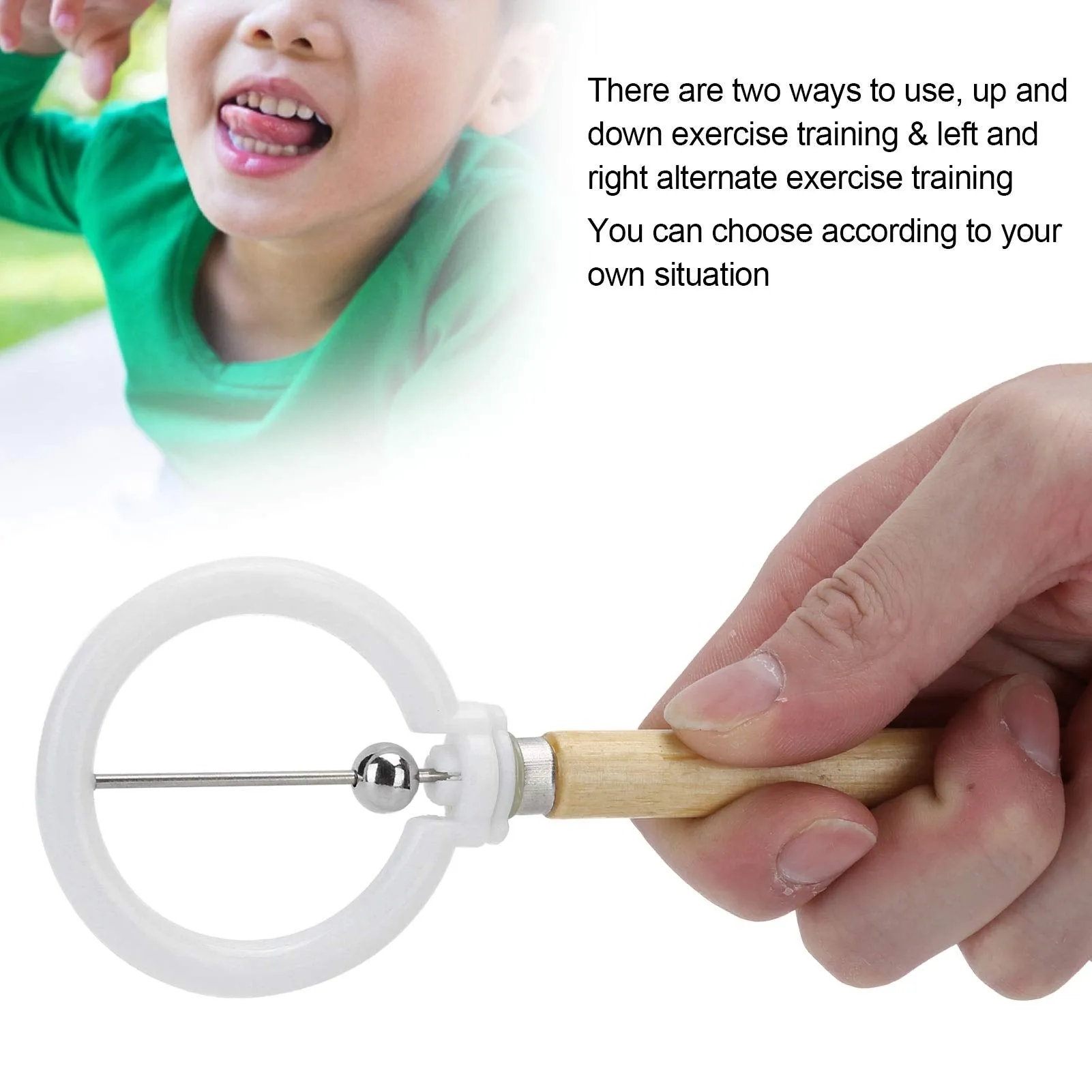 Asixxsix Mouth Tongue Tip Exerciser, Stable Tongue Tip Training Tool, Tongue Training Tool, Tongue Exerciser, Durable Safe for Exercise Tongue Flexibility Kids
