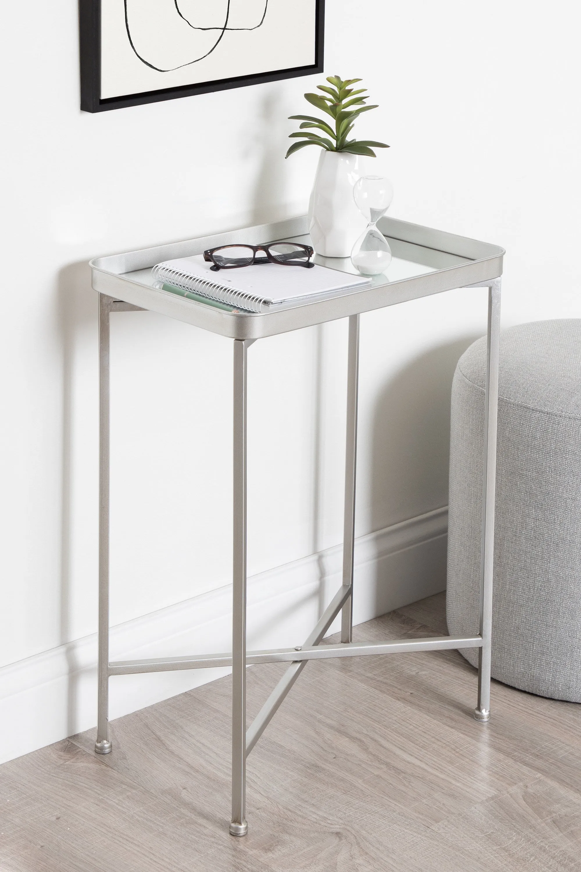 Celia Metal Tray Accent Table
