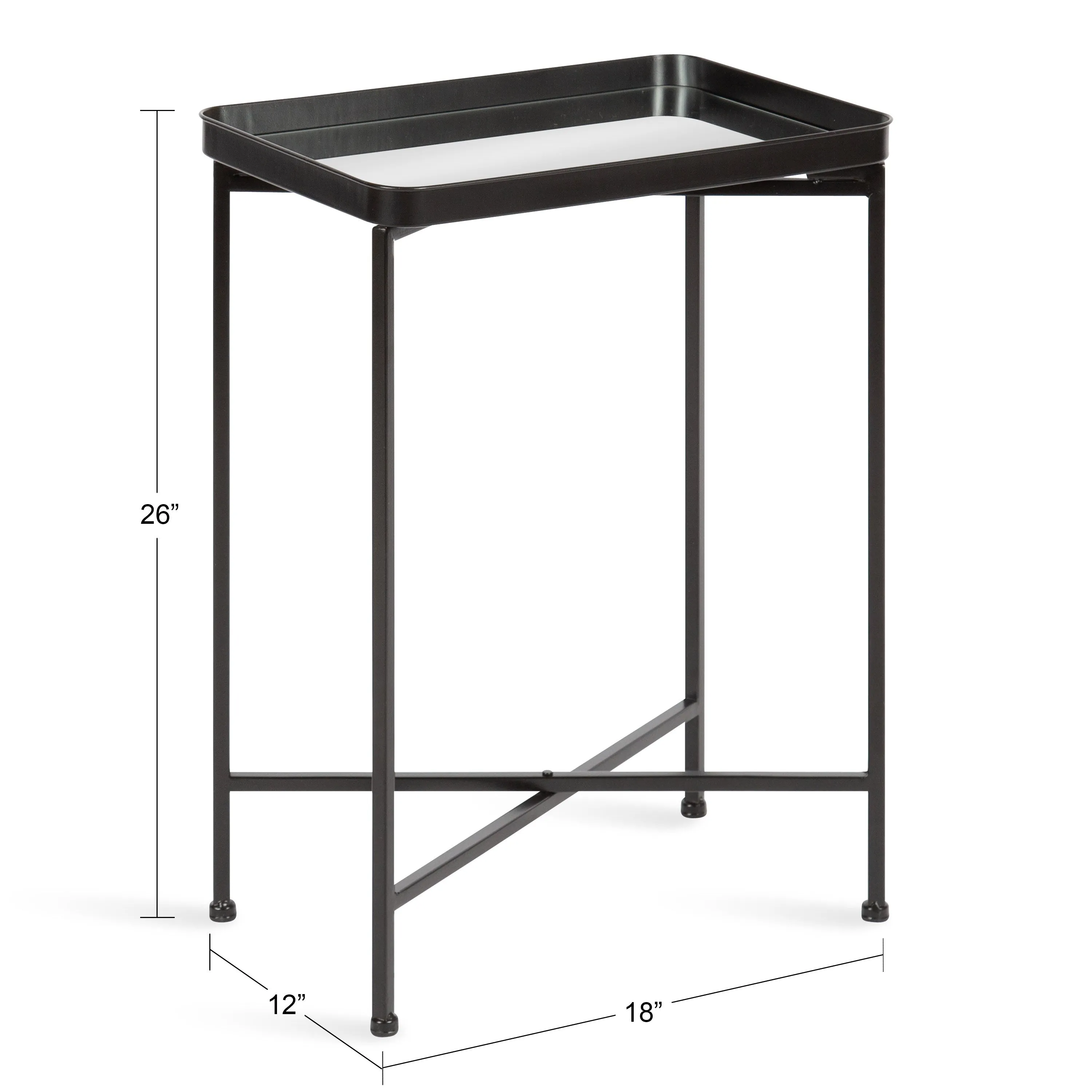 Celia Metal Tray Accent Table