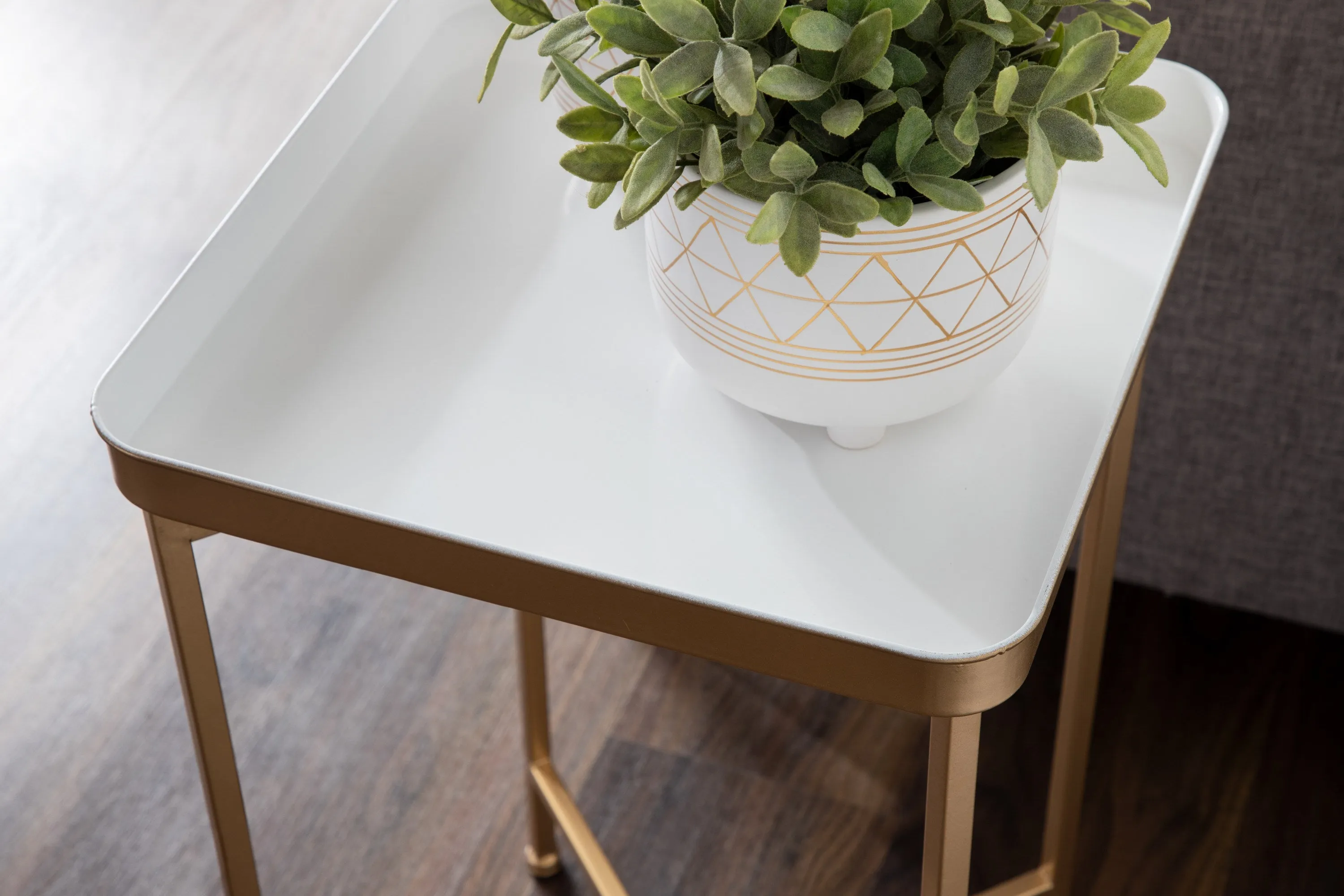 Celia Metal Tray Accent Table