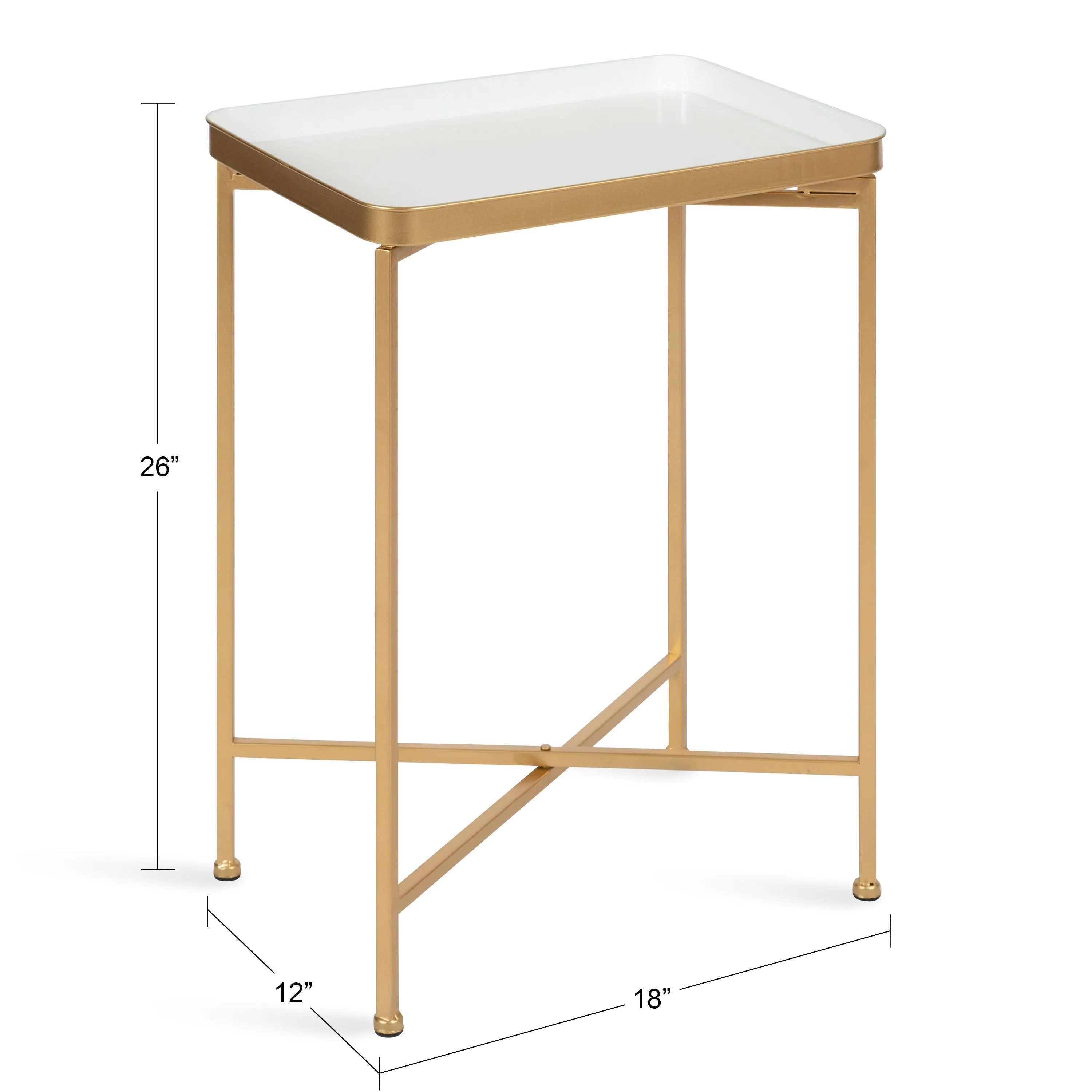 Celia Metal Tray Accent Table