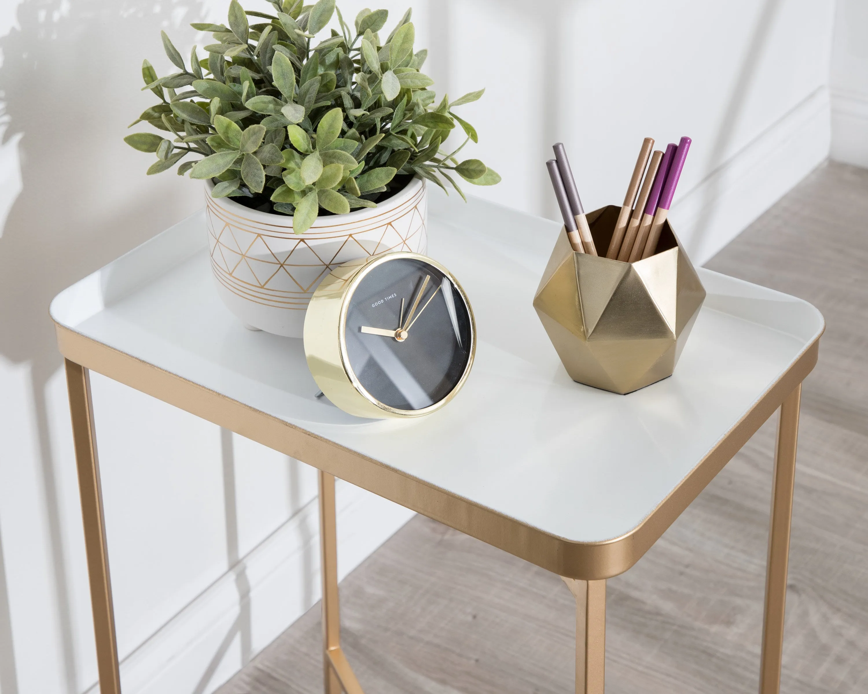 Celia Metal Tray Accent Table