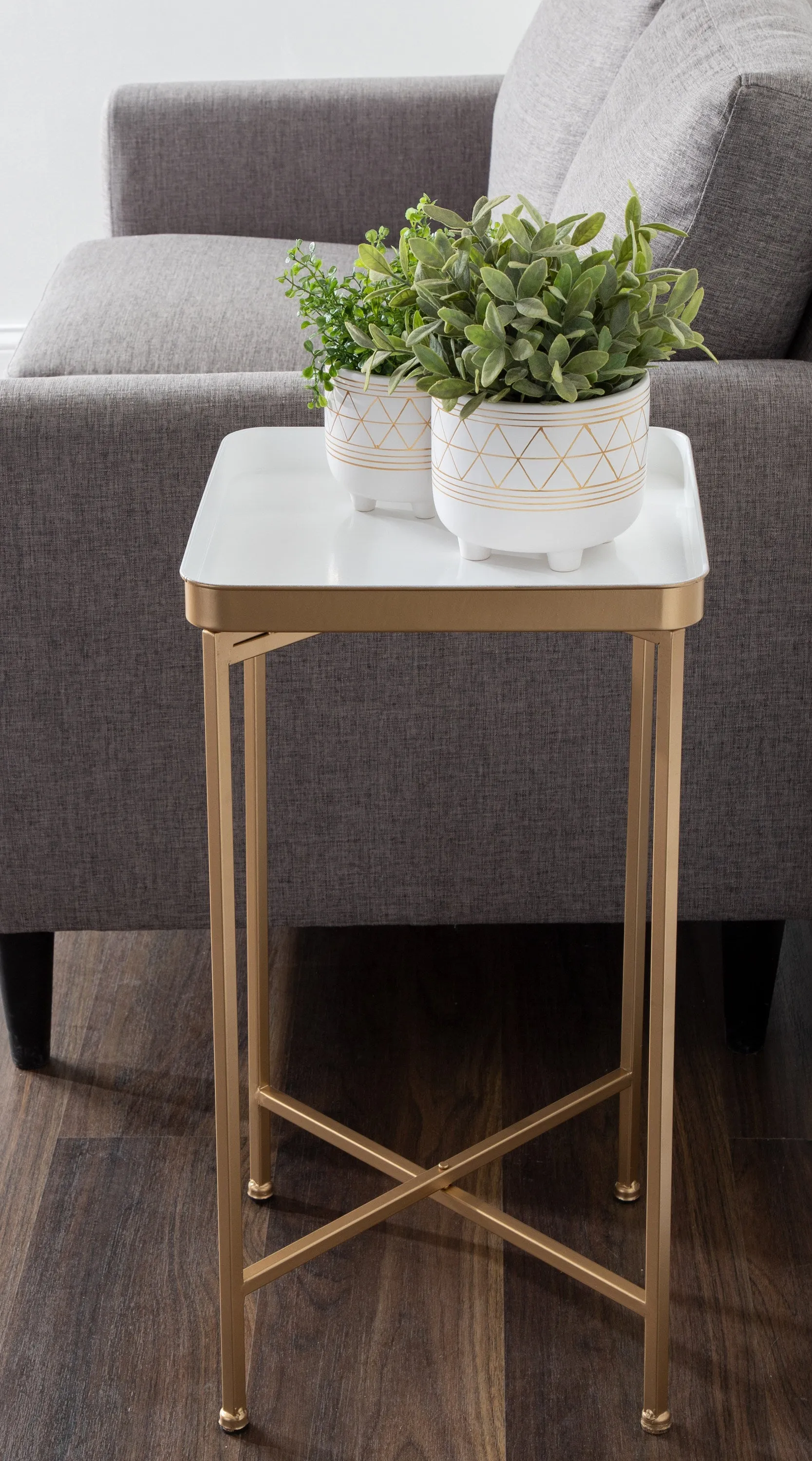 Celia Metal Tray Accent Table