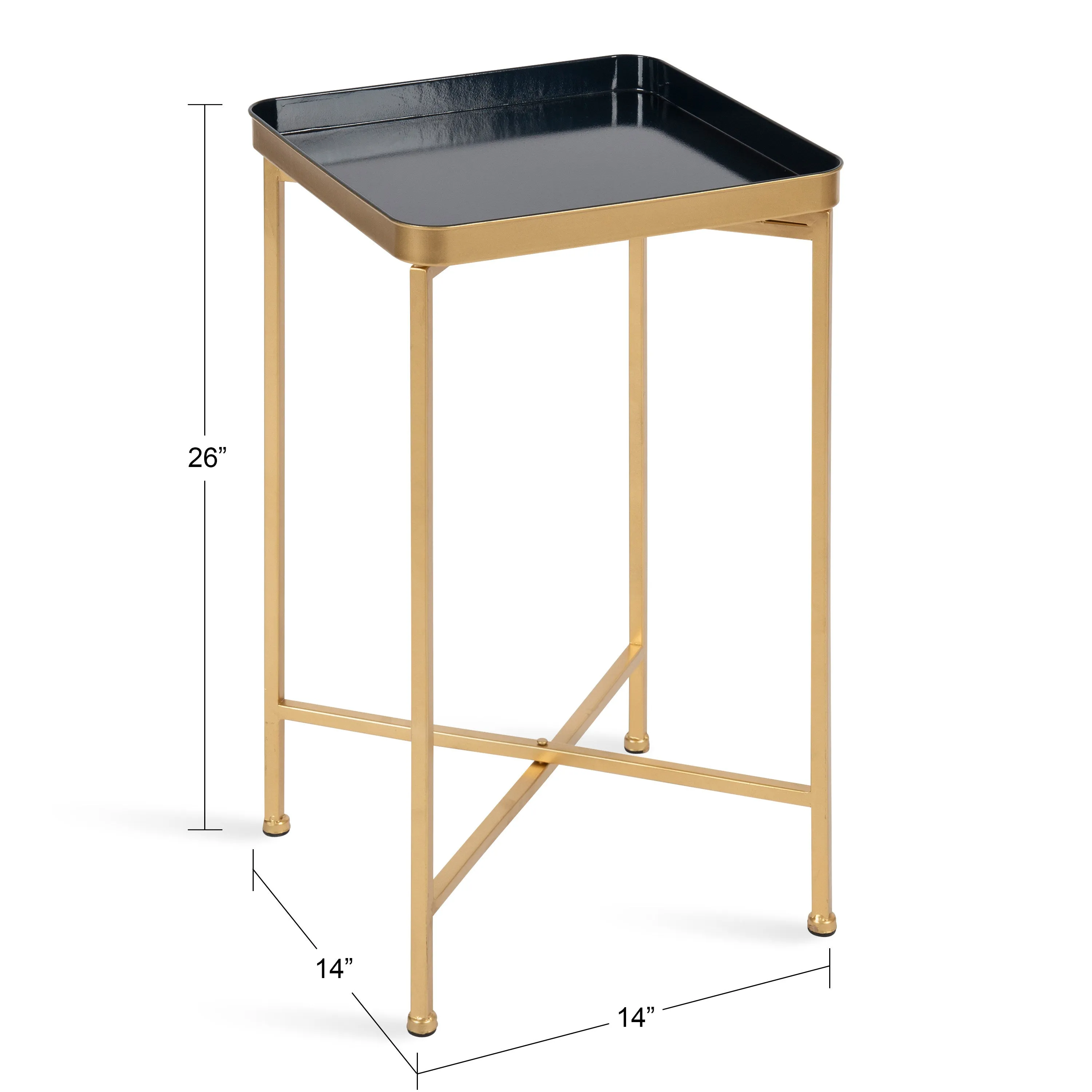 Celia Metal Tray Accent Table