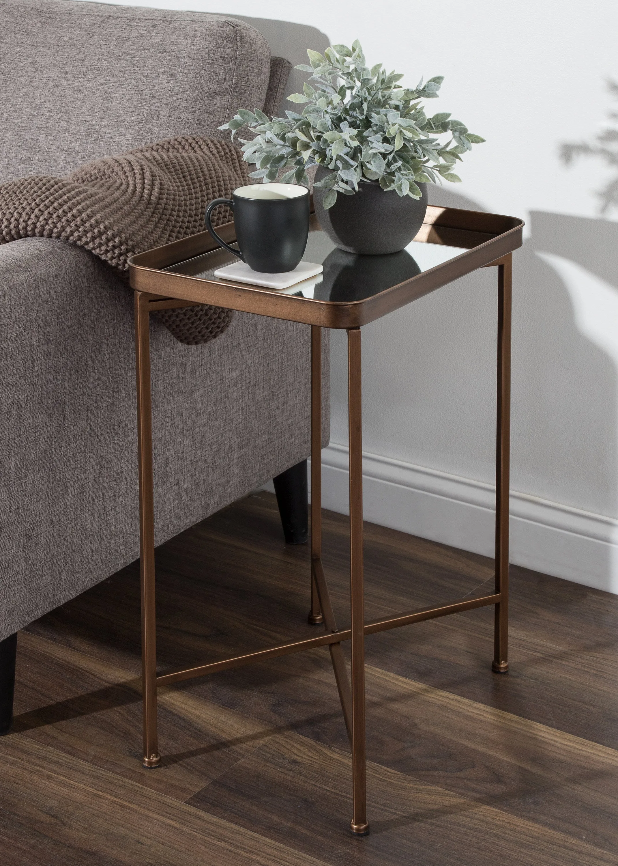 Celia Metal Tray Accent Table