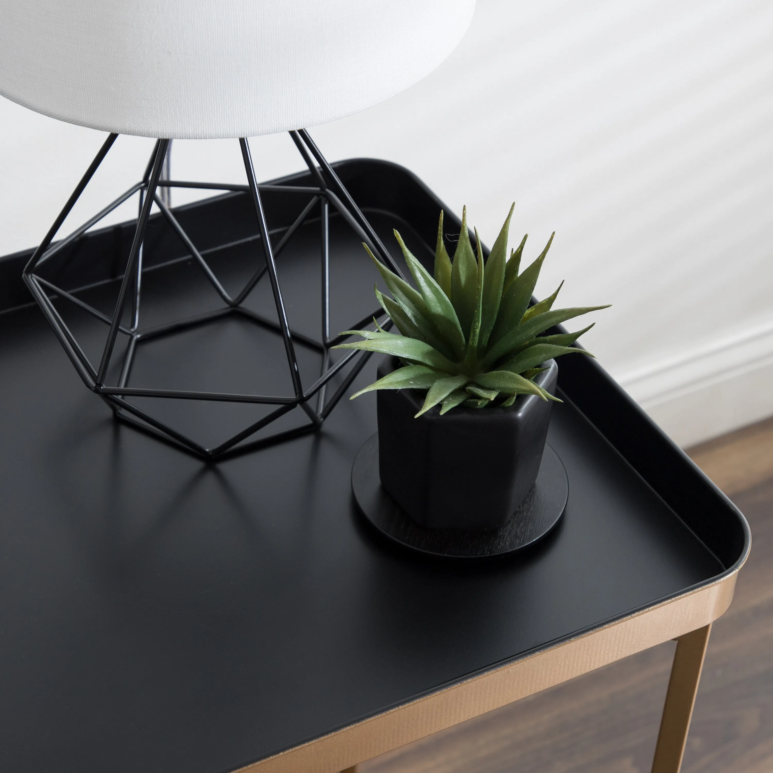 Celia Metal Tray Accent Table