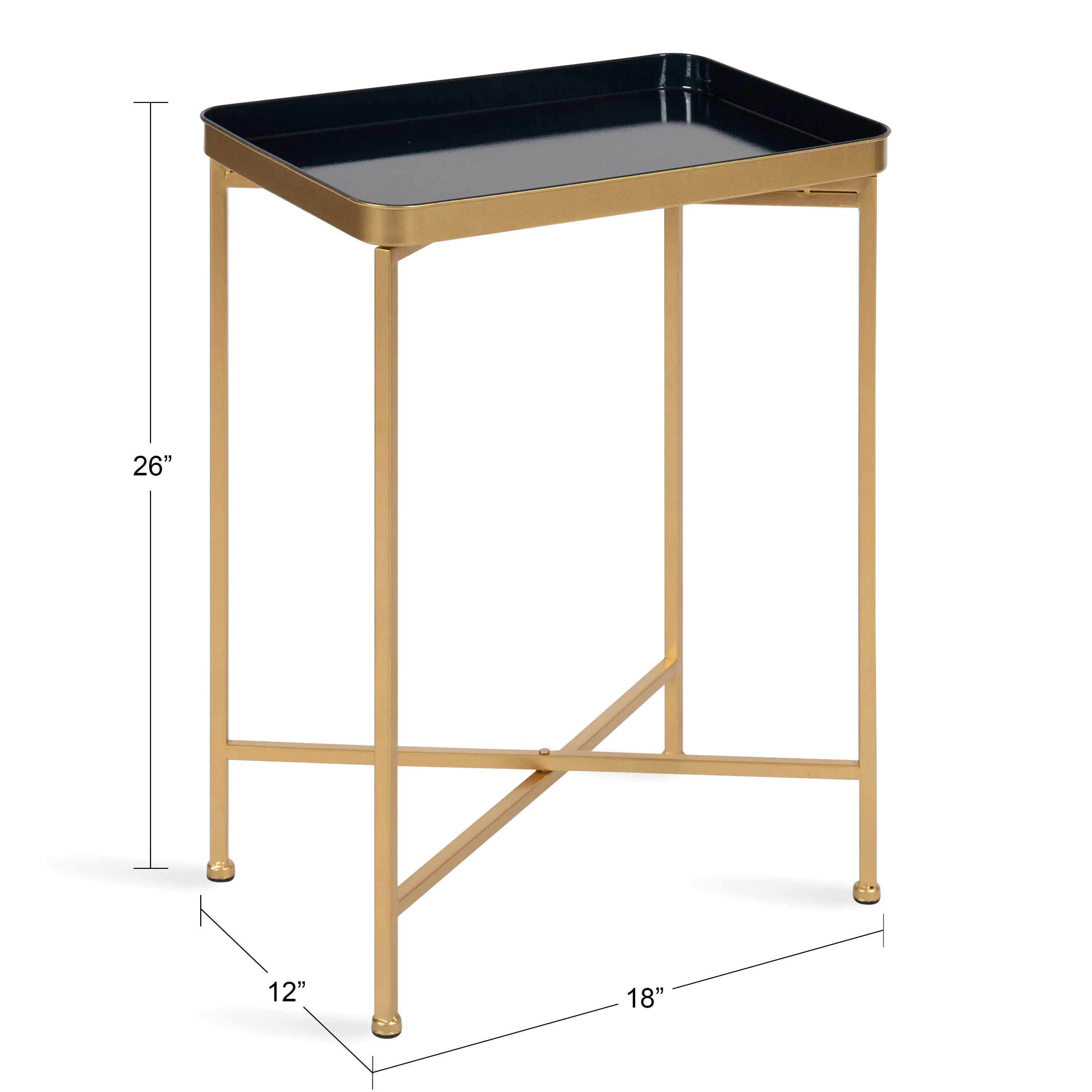 Celia Metal Tray Accent Table