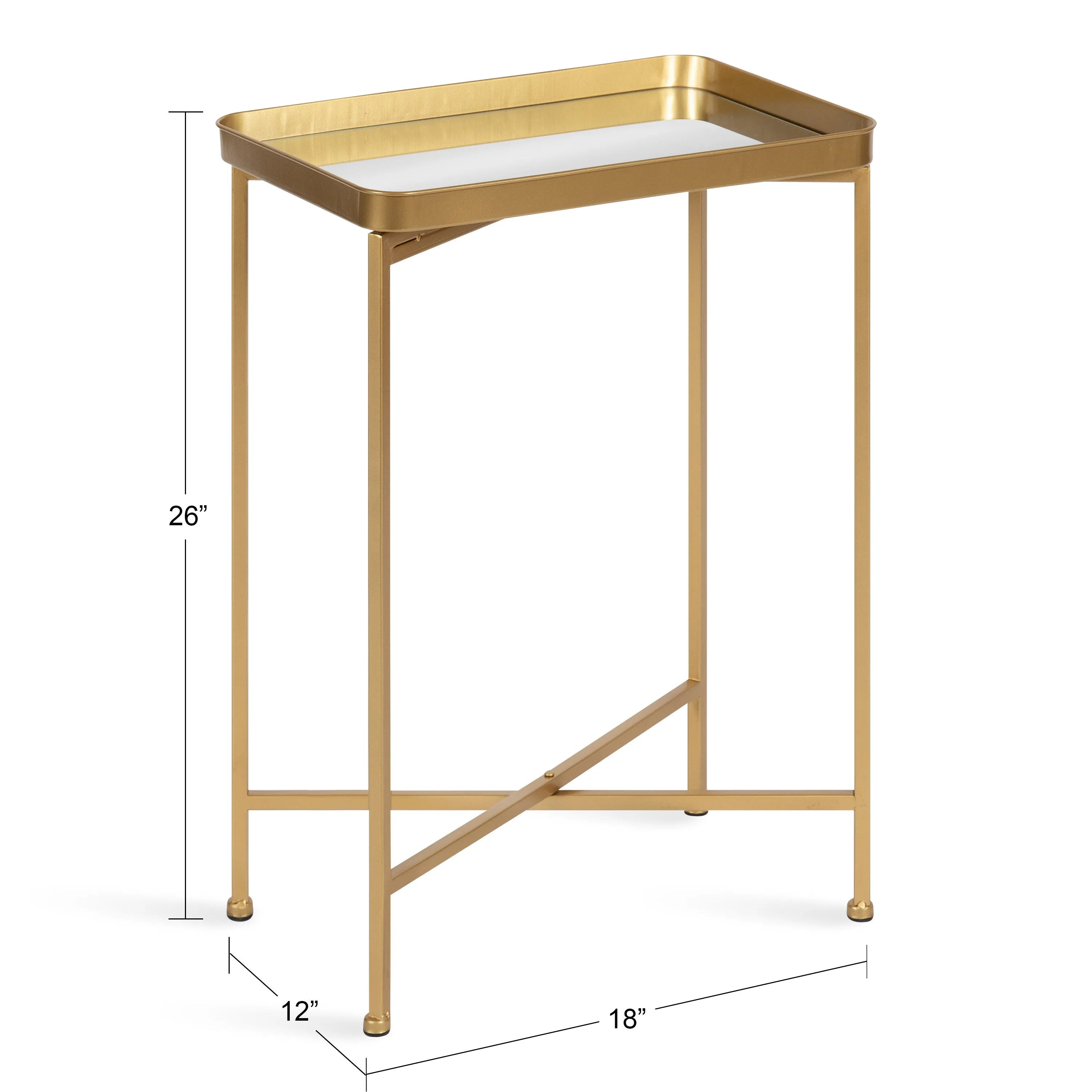Celia Metal Tray Accent Table