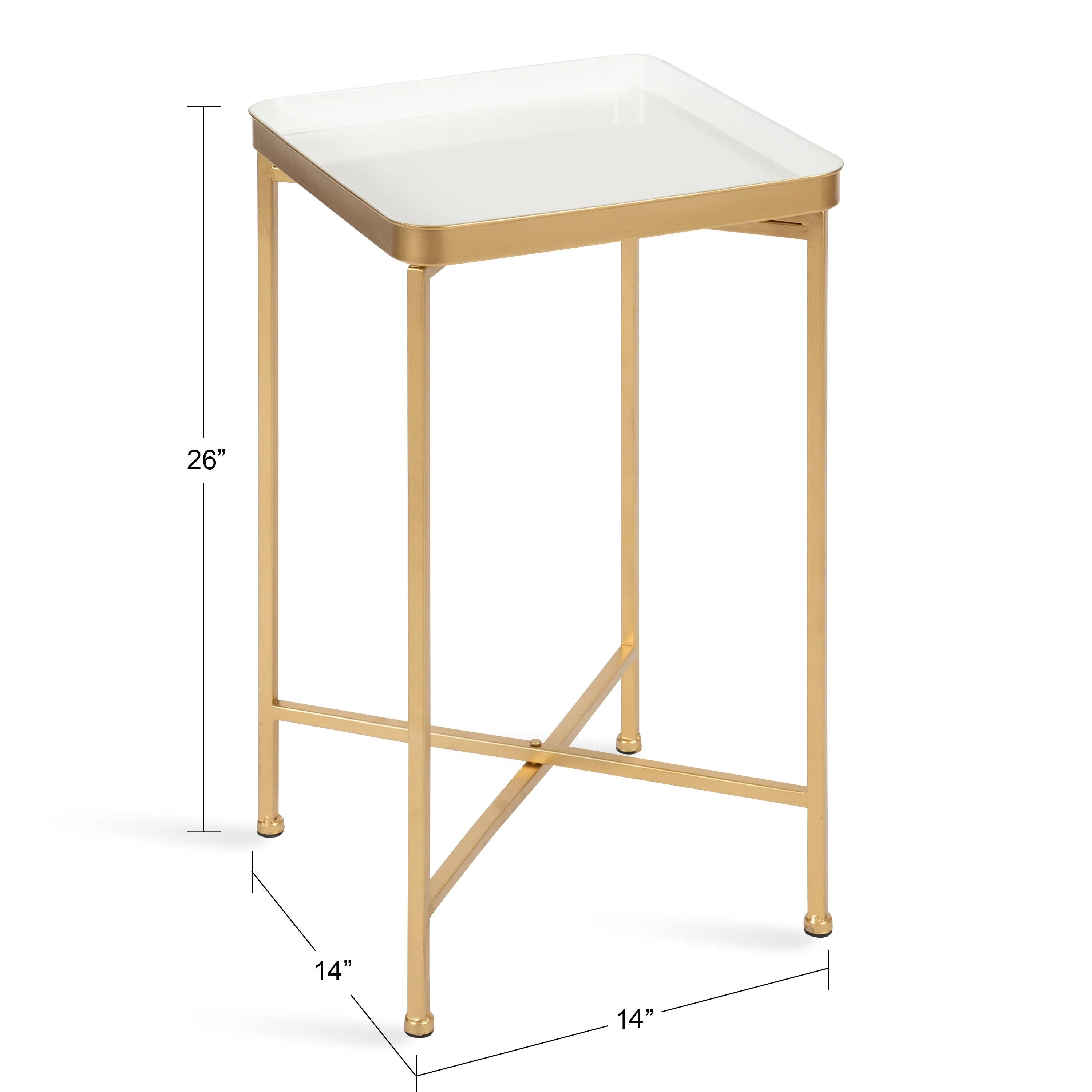 Celia Metal Tray Accent Table