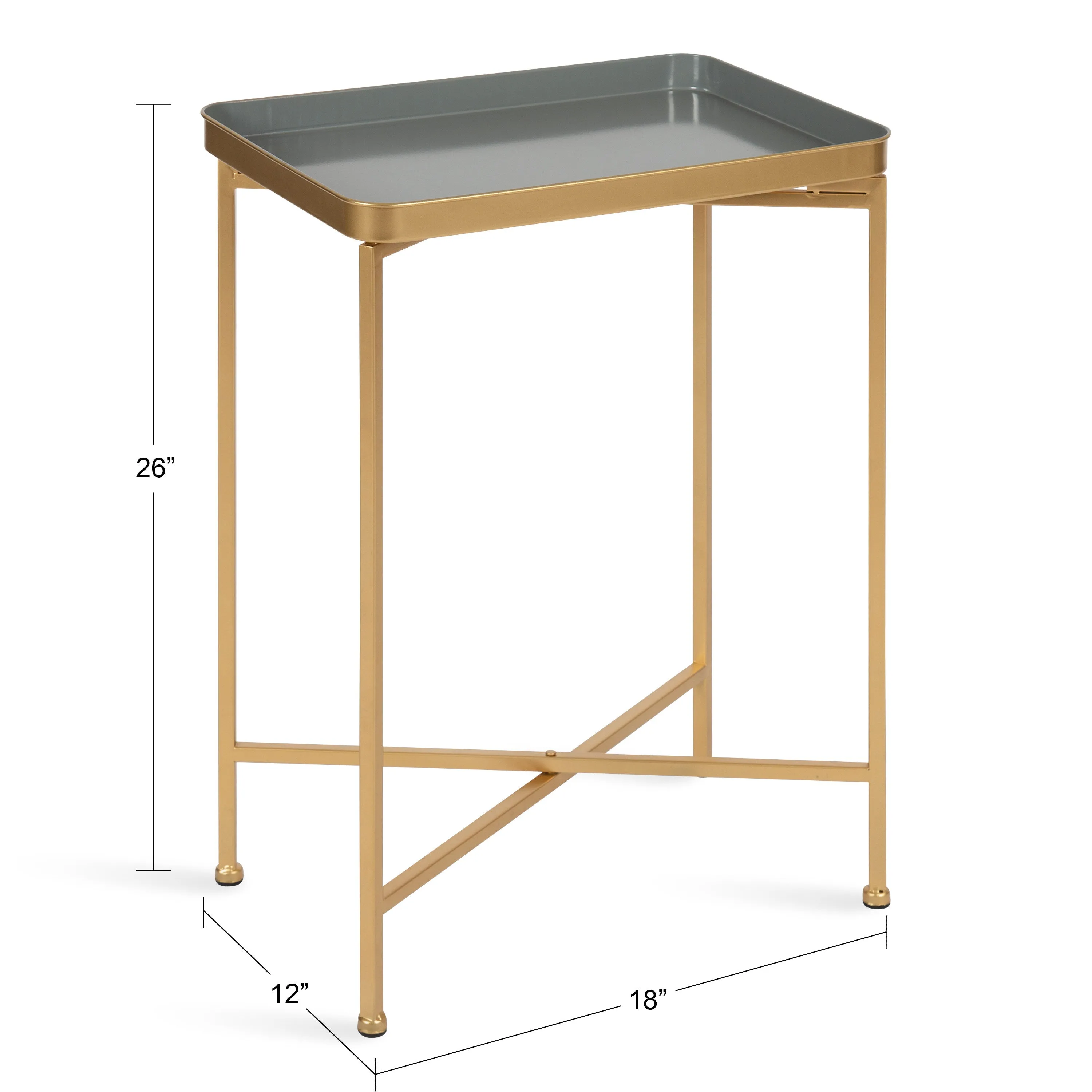 Celia Metal Tray Accent Table