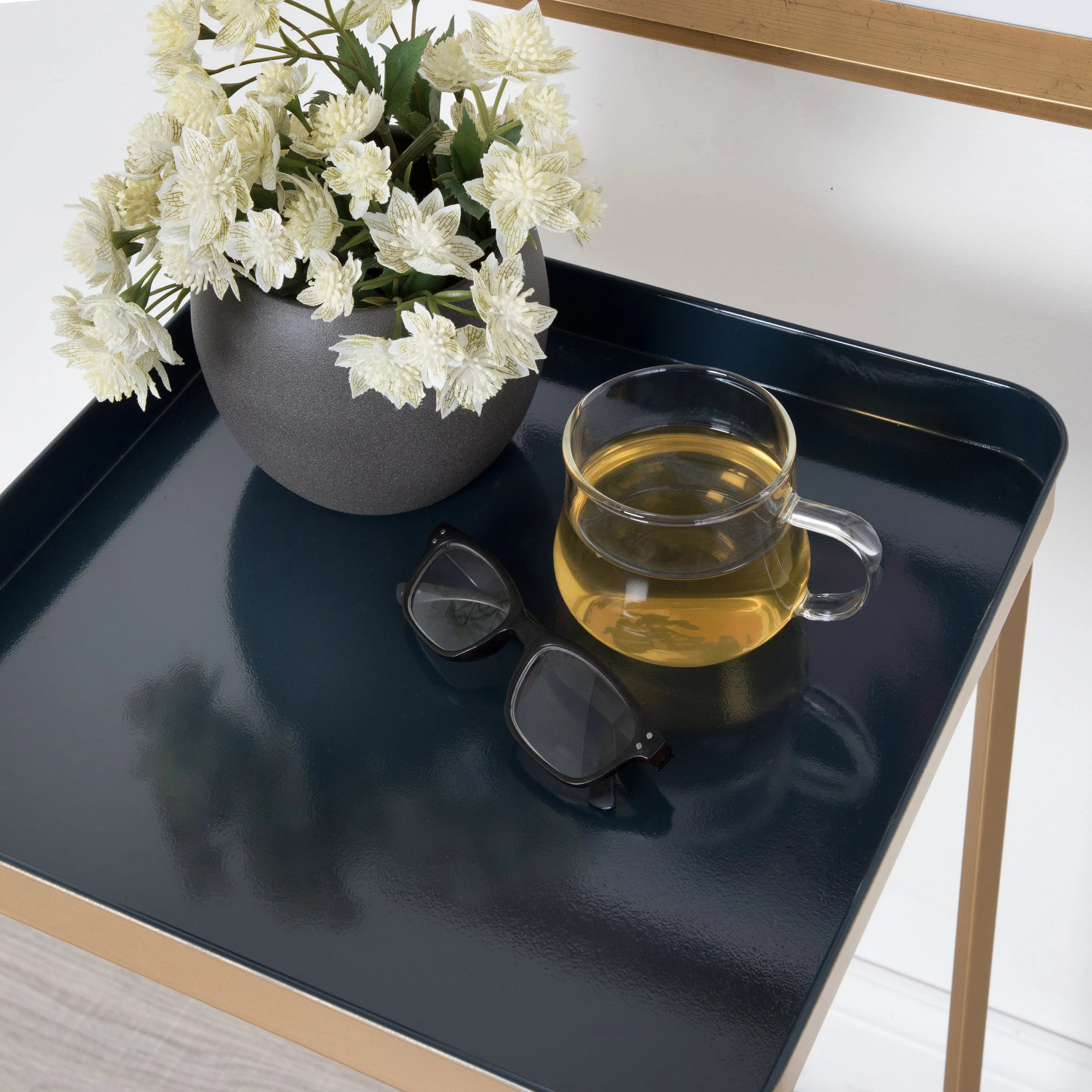 Celia Metal Tray Accent Table