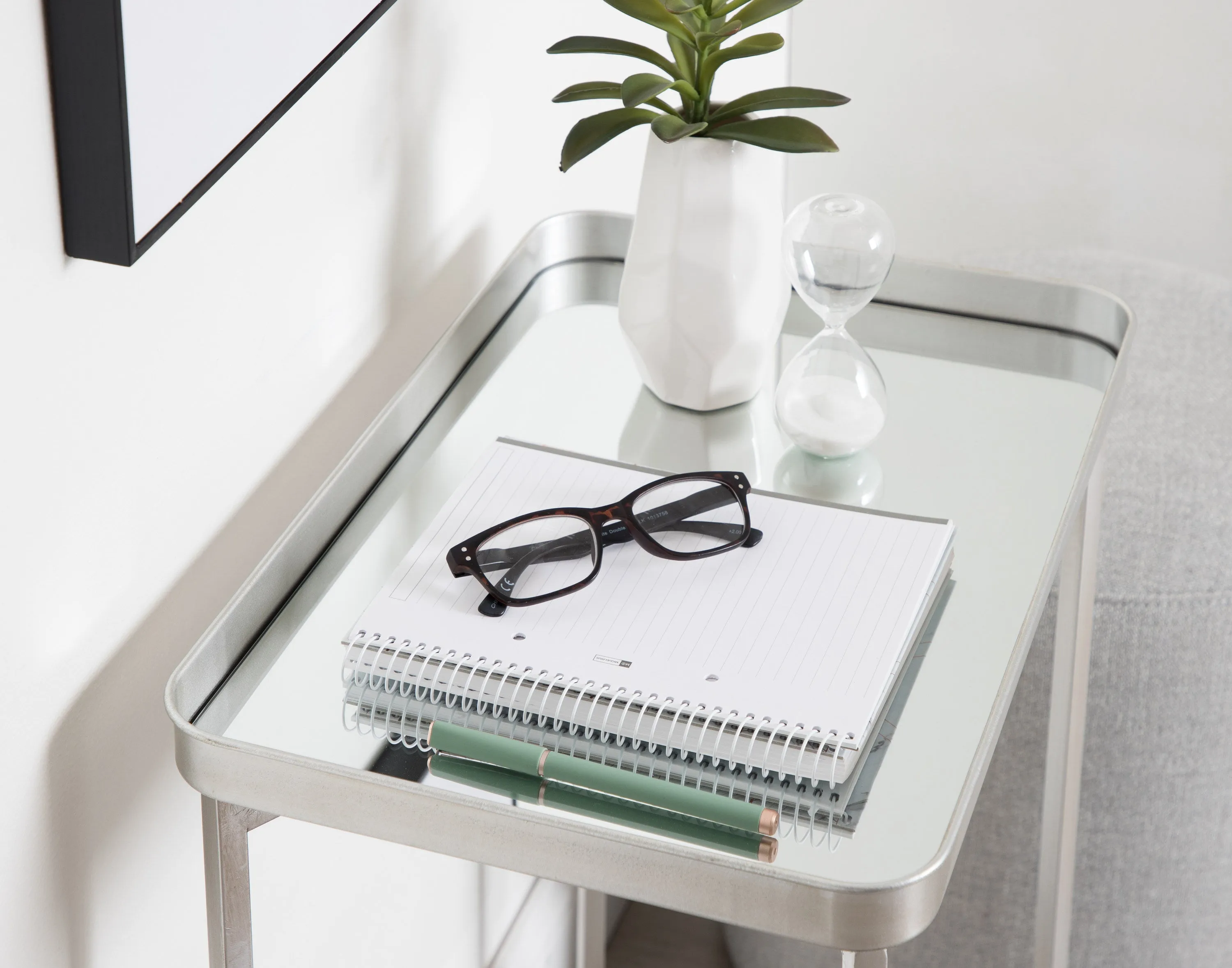 Celia Metal Tray Accent Table