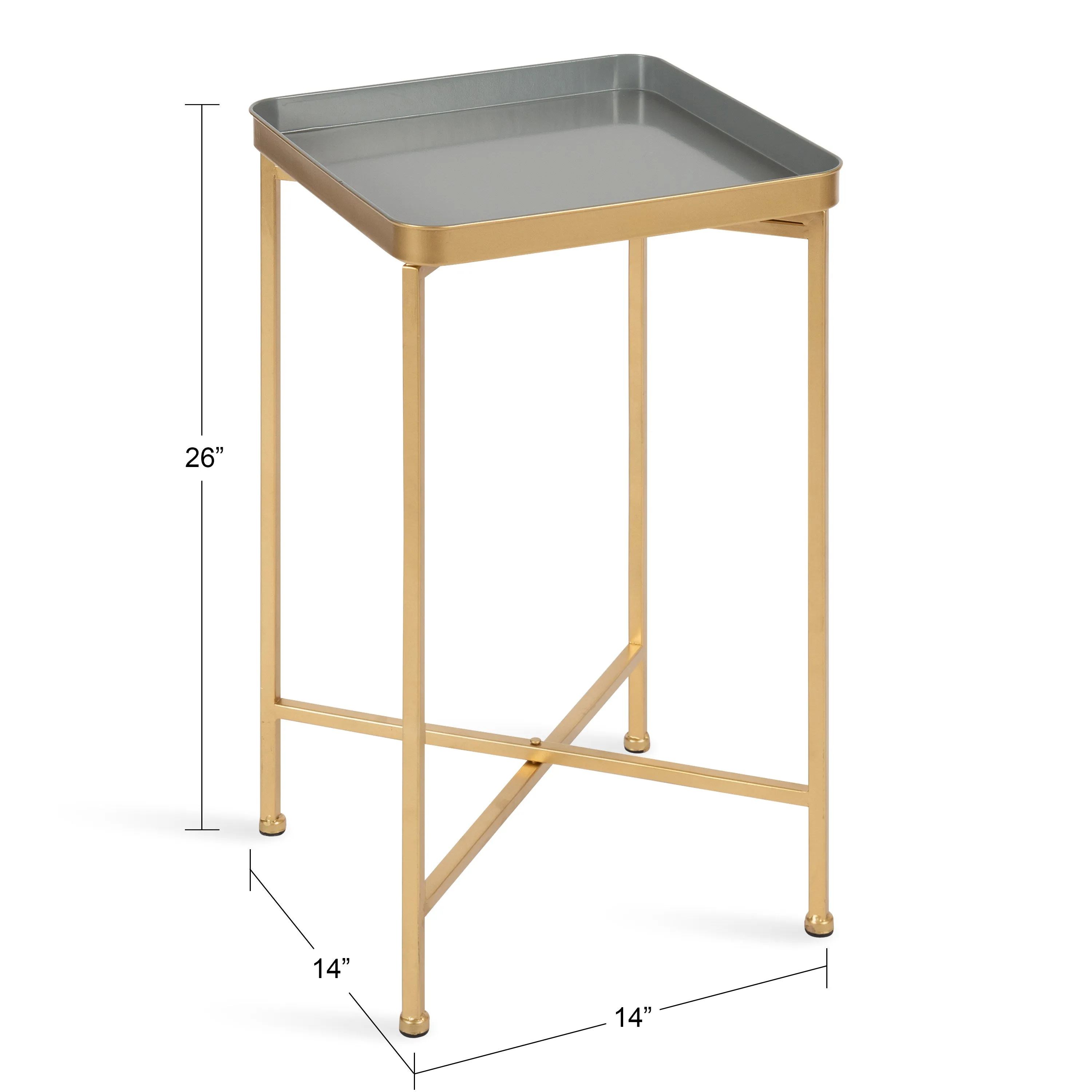 Celia Metal Tray Accent Table