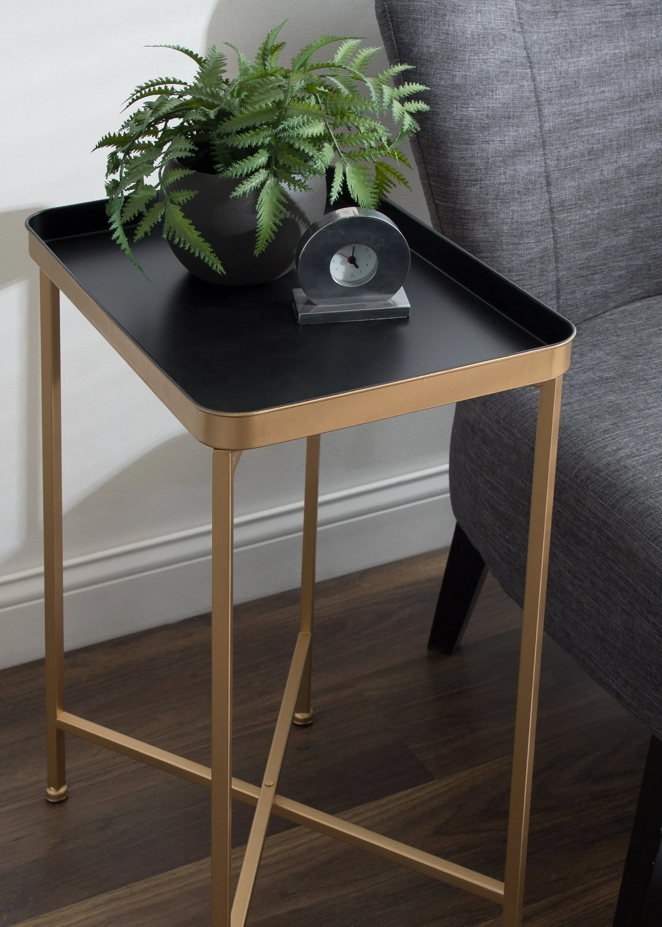 Celia Metal Tray Accent Table