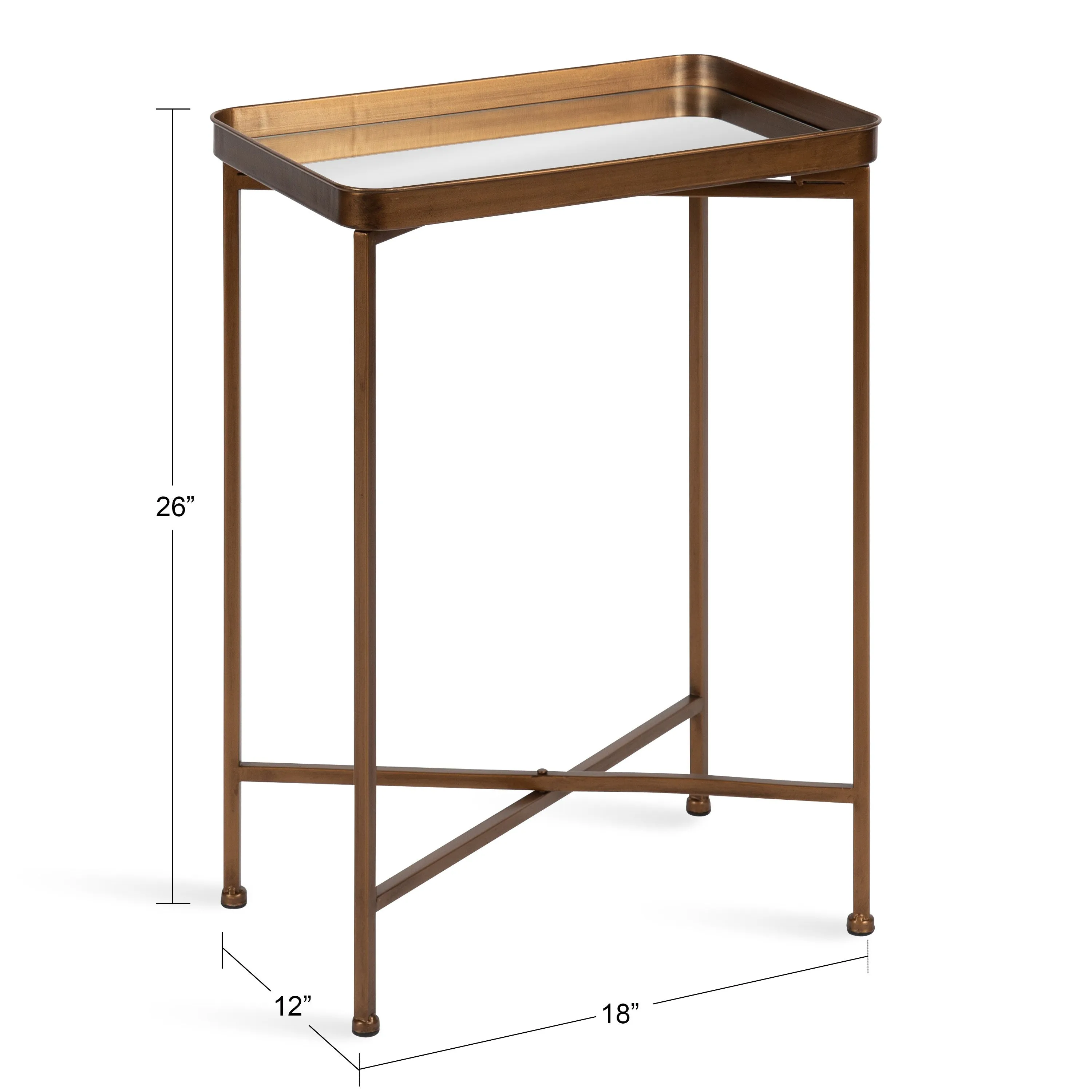 Celia Metal Tray Accent Table