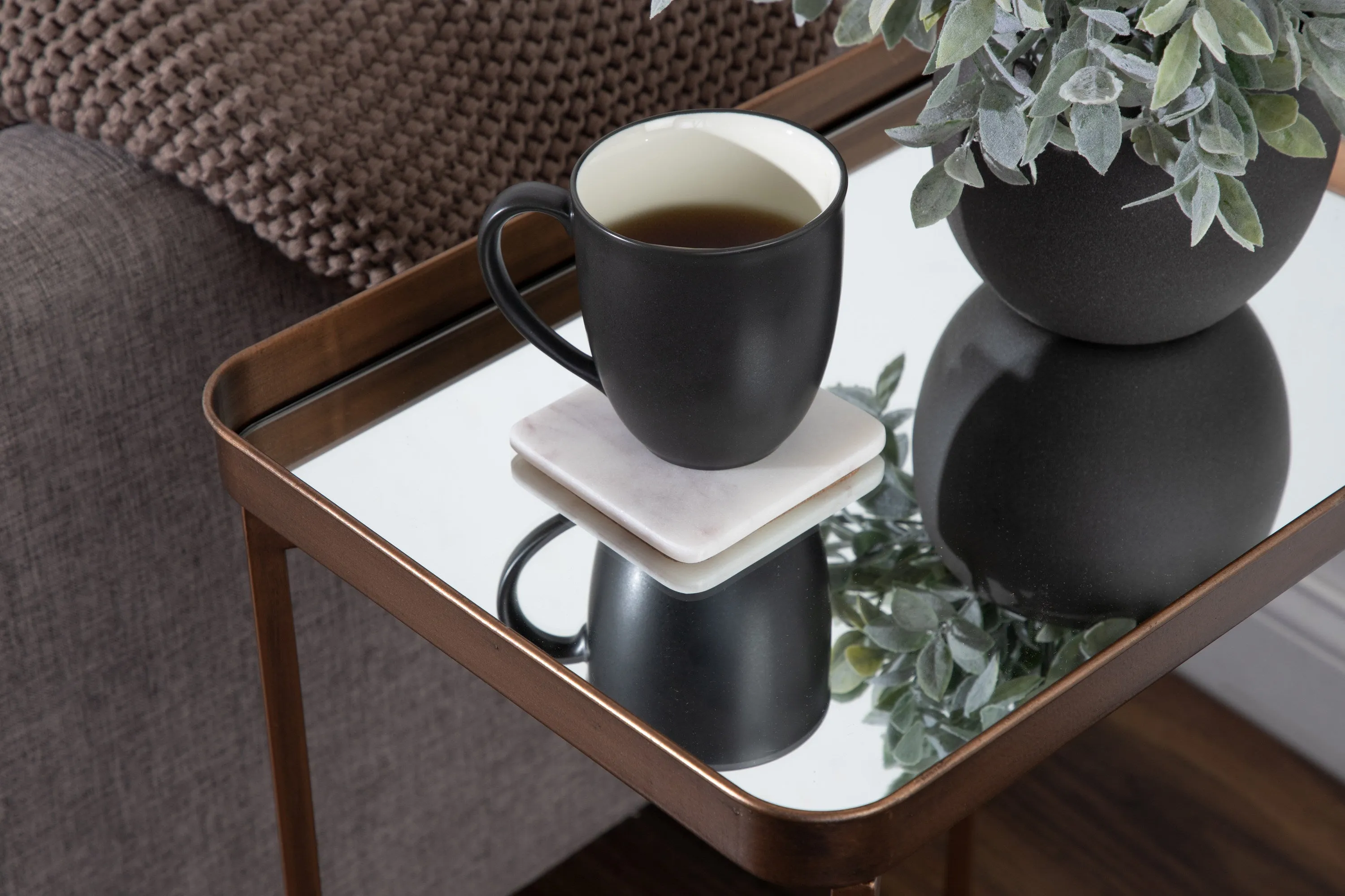 Celia Metal Tray Accent Table