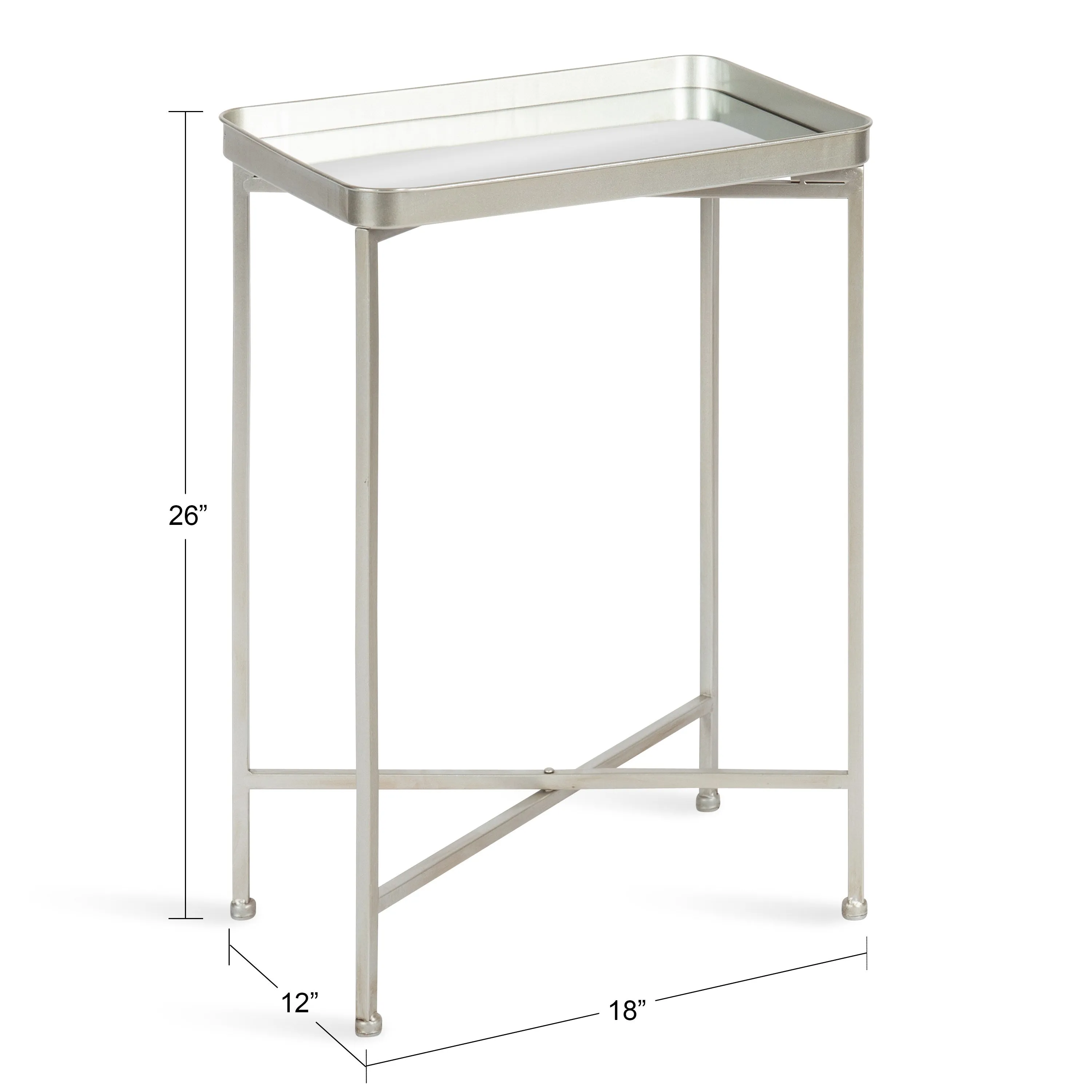 Celia Metal Tray Accent Table