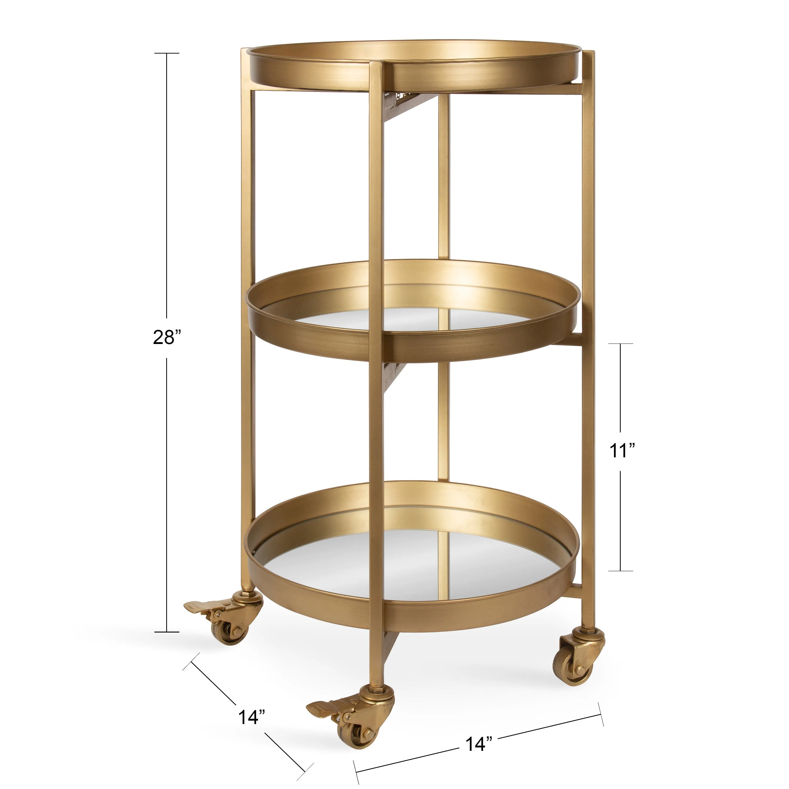 Celia Round Metal Bar Cart