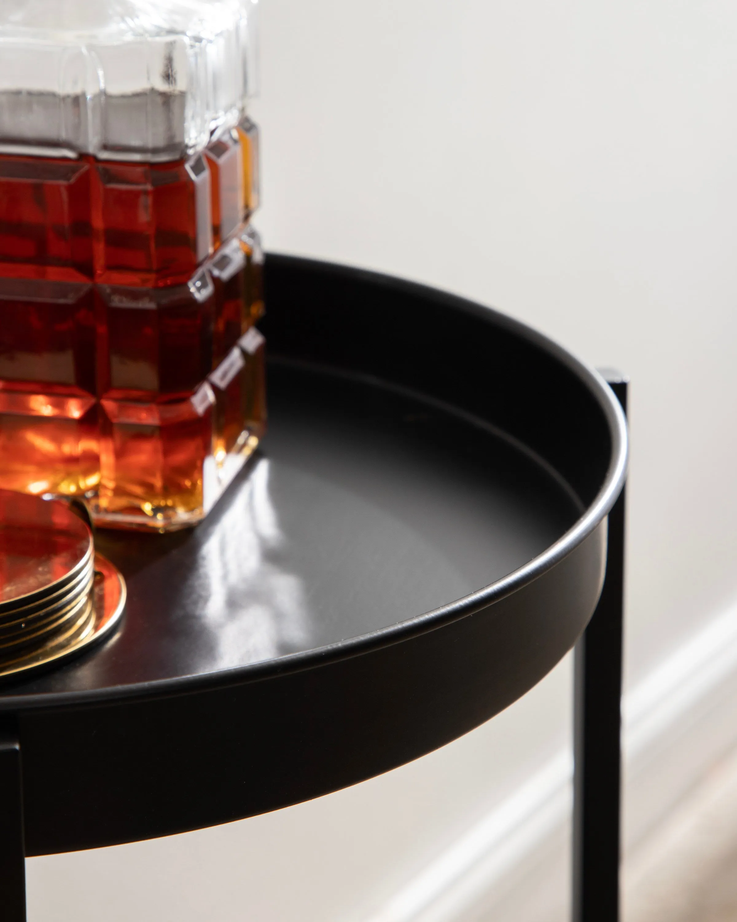 Celia Round Metal Bar Cart