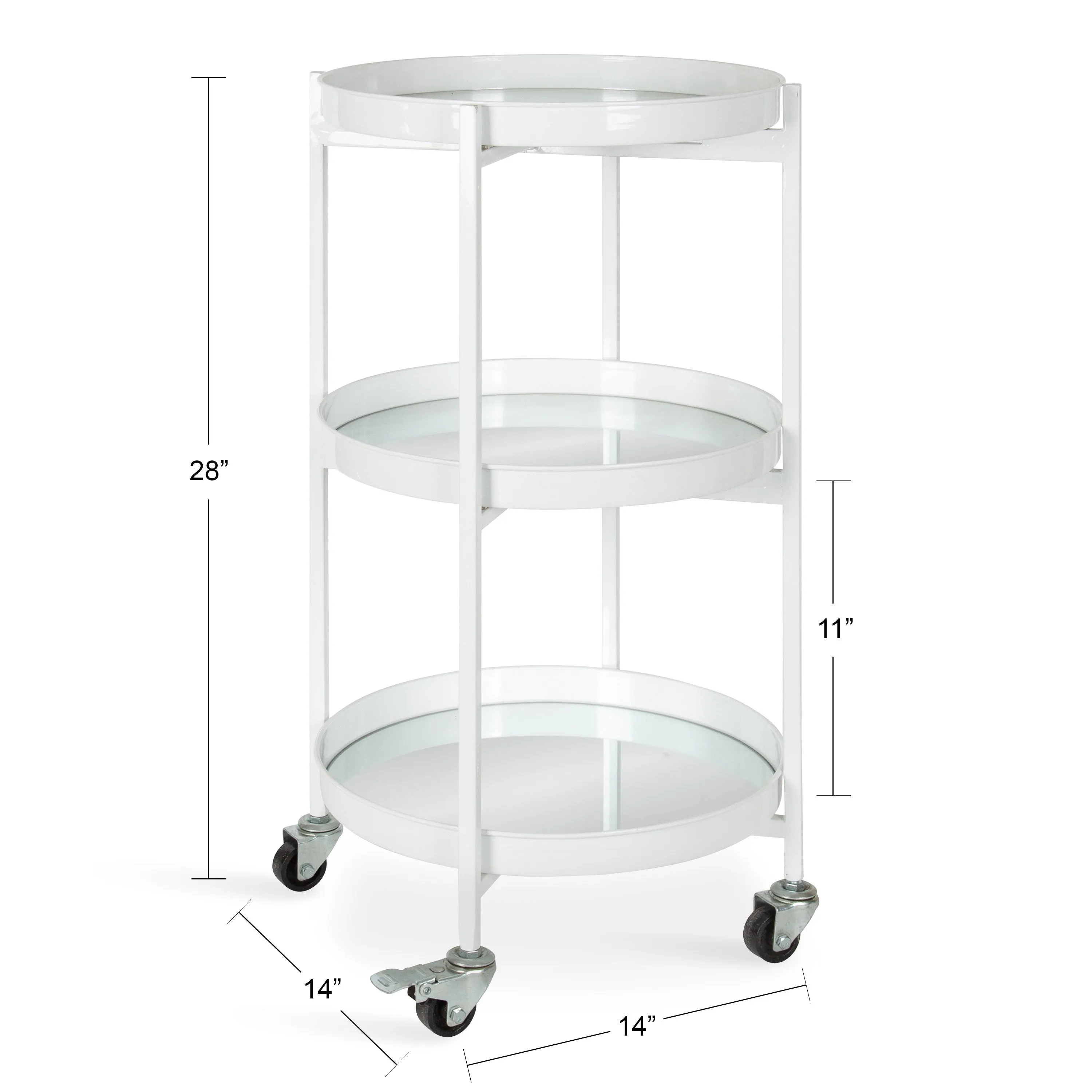 Celia Round Metal Bar Cart