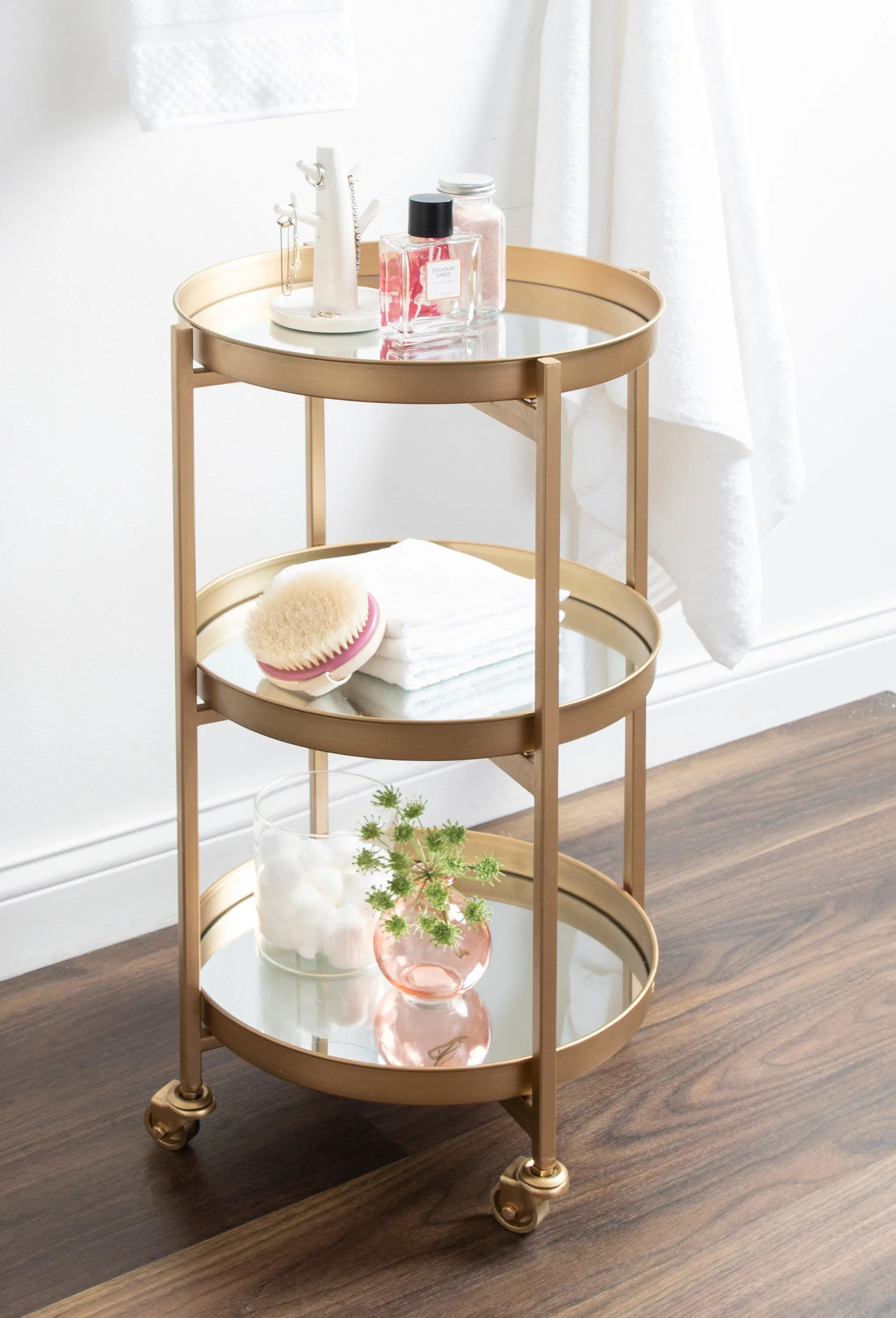 Celia Round Metal Bar Cart