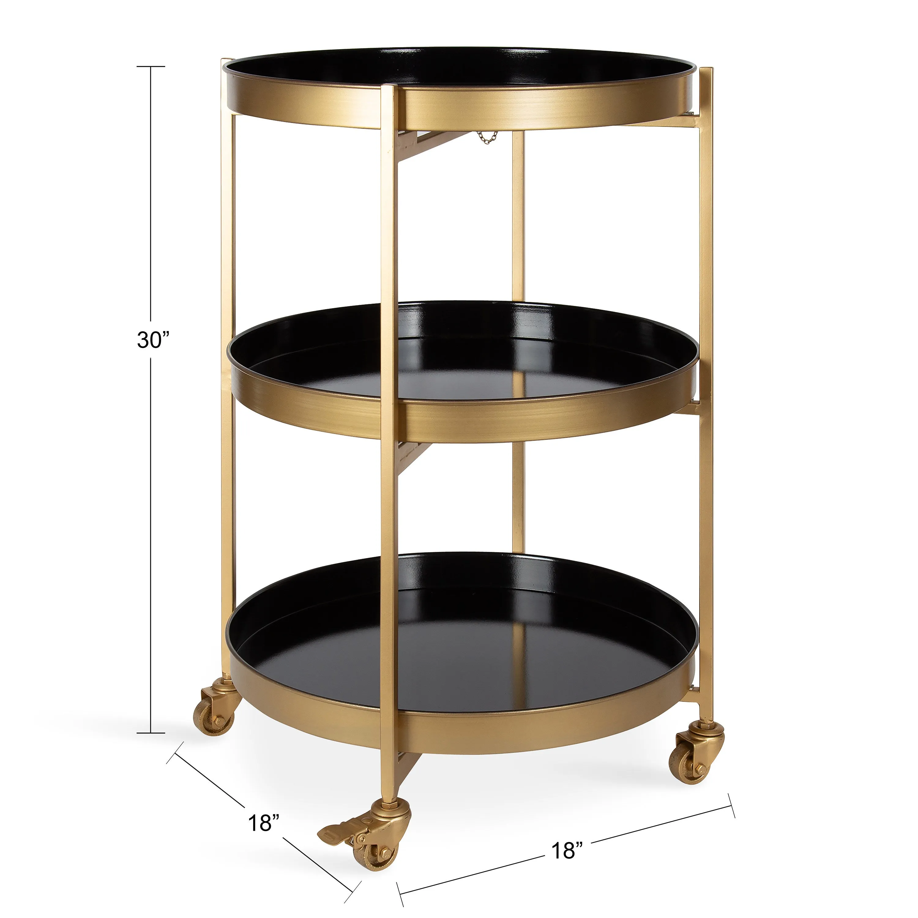 Celia Round Metal Bar Cart