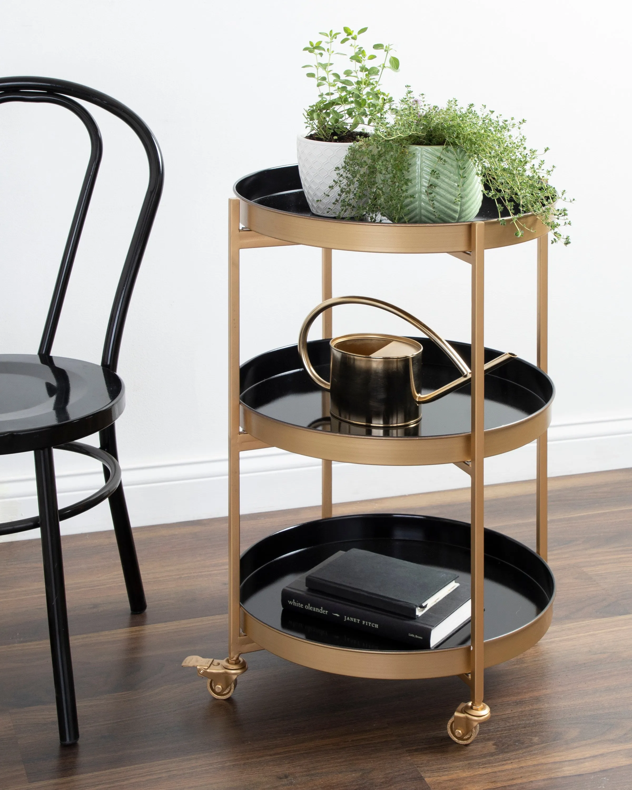 Celia Round Metal Bar Cart