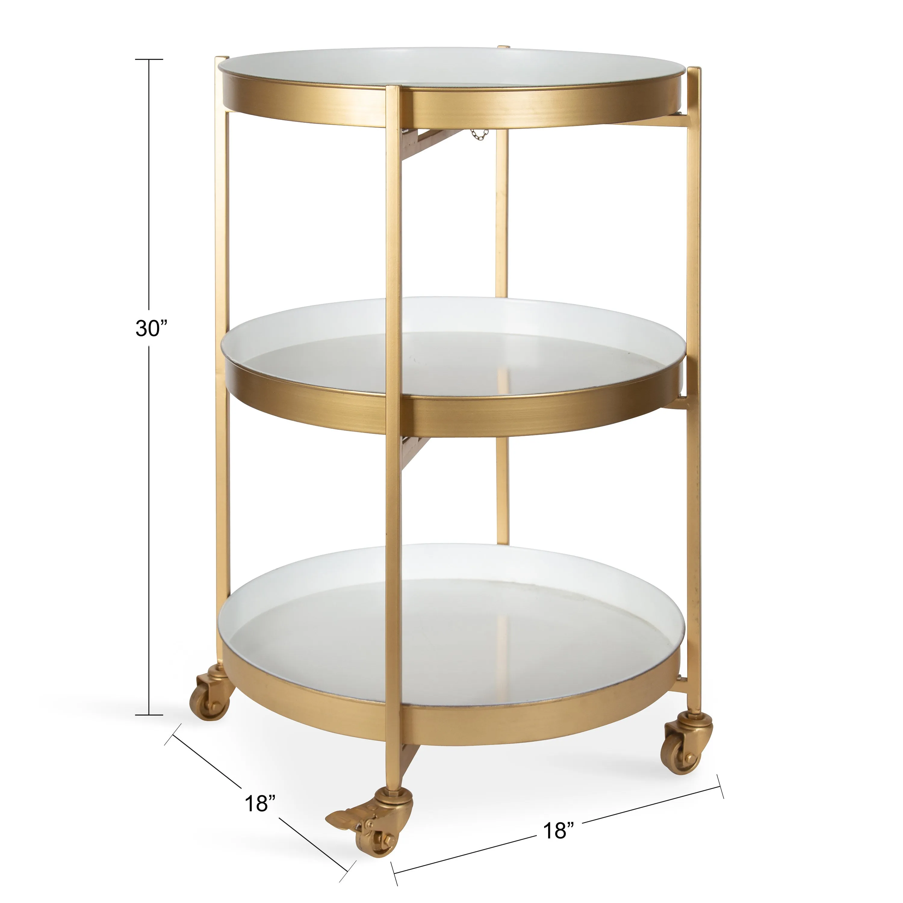 Celia Round Metal Bar Cart