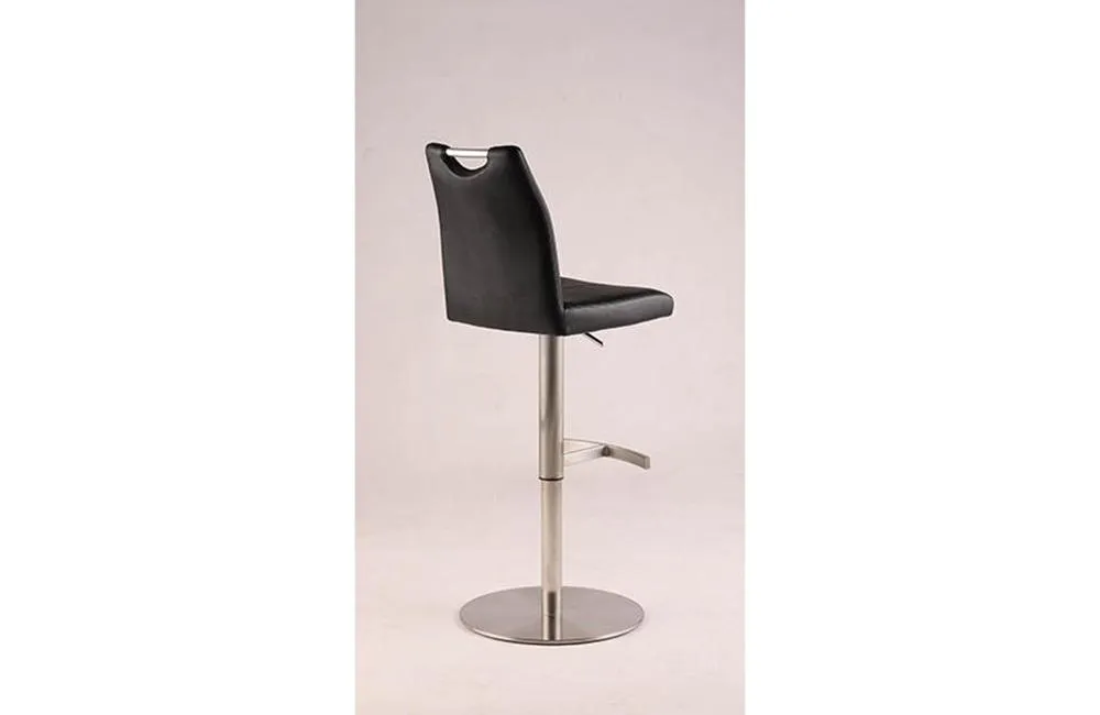 Claire Contemporary Handle Back Adjustable Stool Black