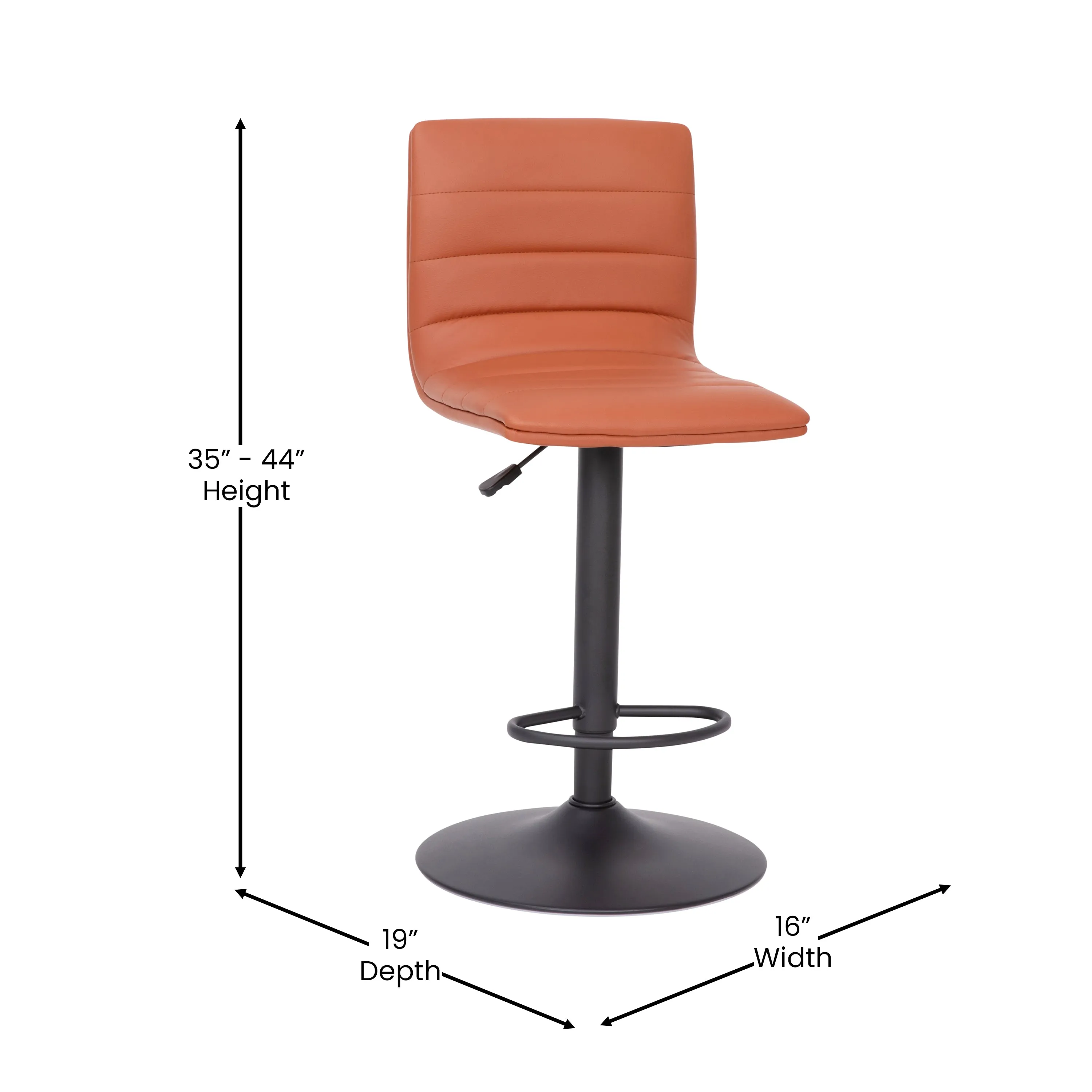Cognac Vinyl Barstool CH-92023-1-BRBK-GG