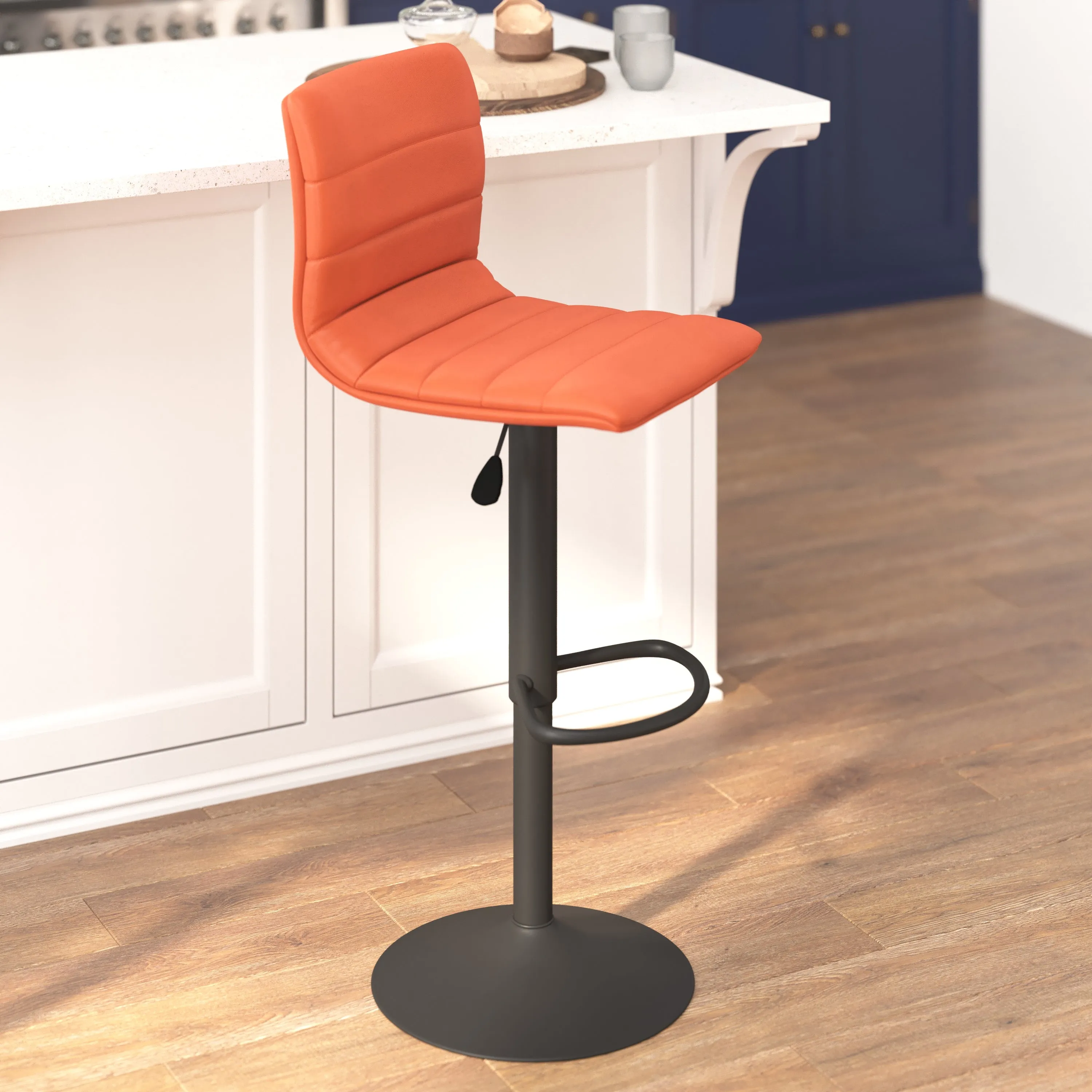 Cognac Vinyl Barstool CH-92023-1-BRBK-GG