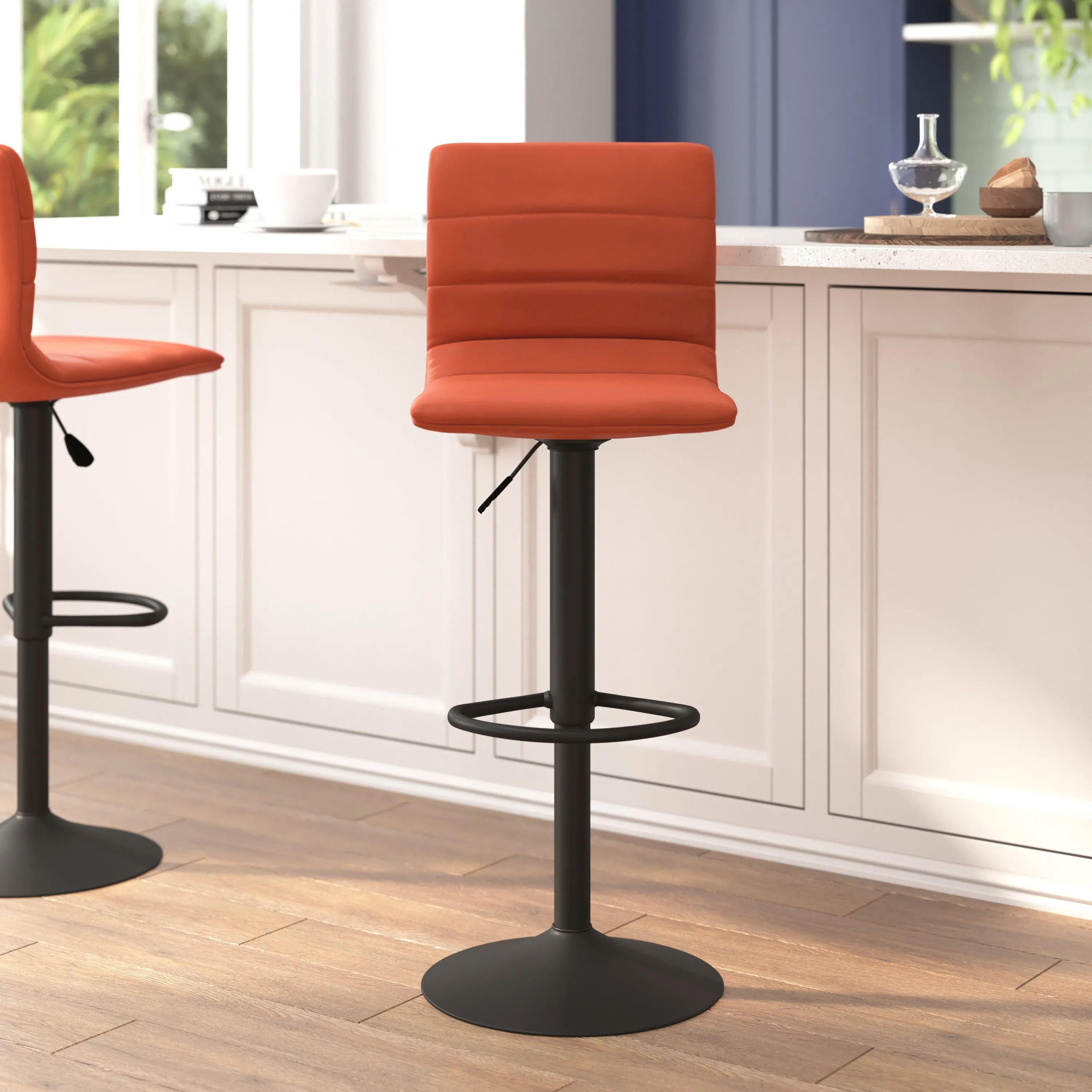 Cognac Vinyl Barstool CH-92023-1-BRBK-GG