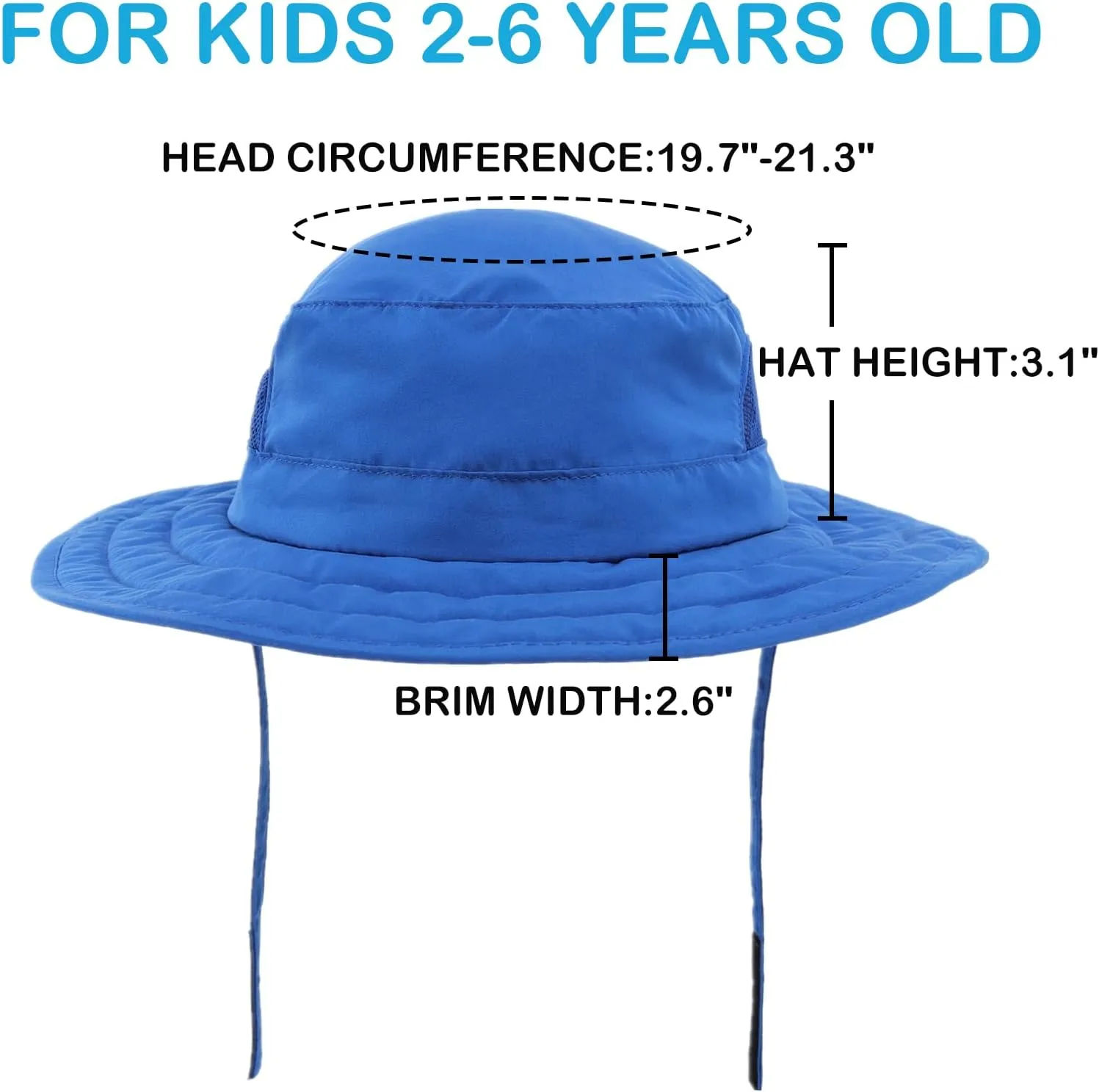 Connectyle Kids Sun Hat for Boys Girls Wide Brim Bucket Hat UPF 50  Sun Protection Hat Breathable Summer Beach Hat