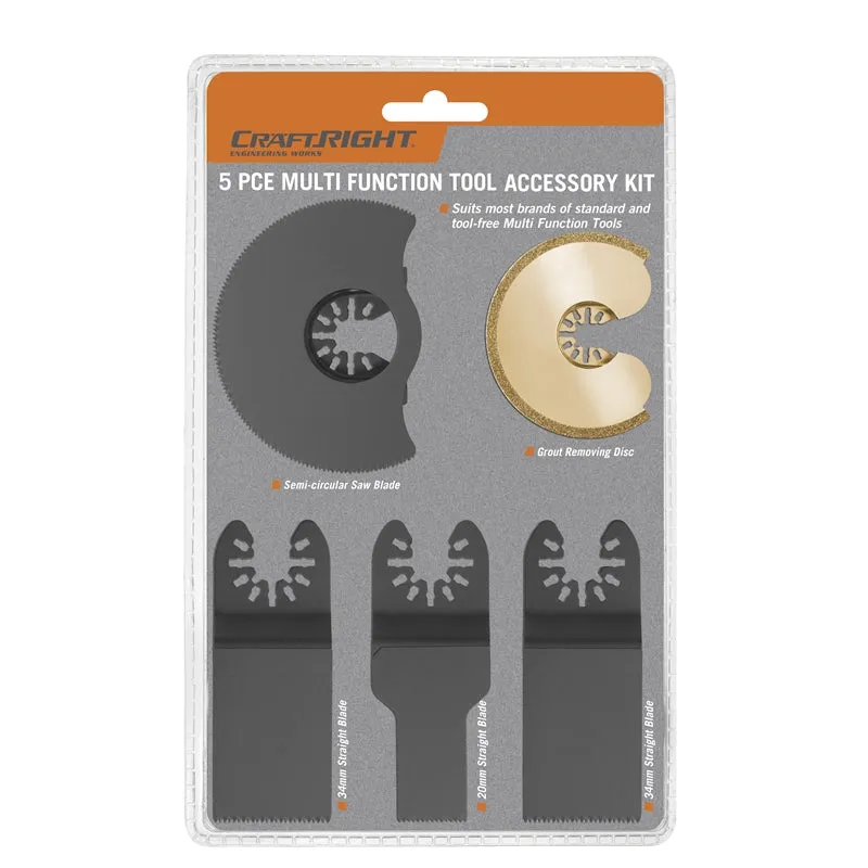 Craftright Multi Function Tool Accessory Kit - 5 Pack