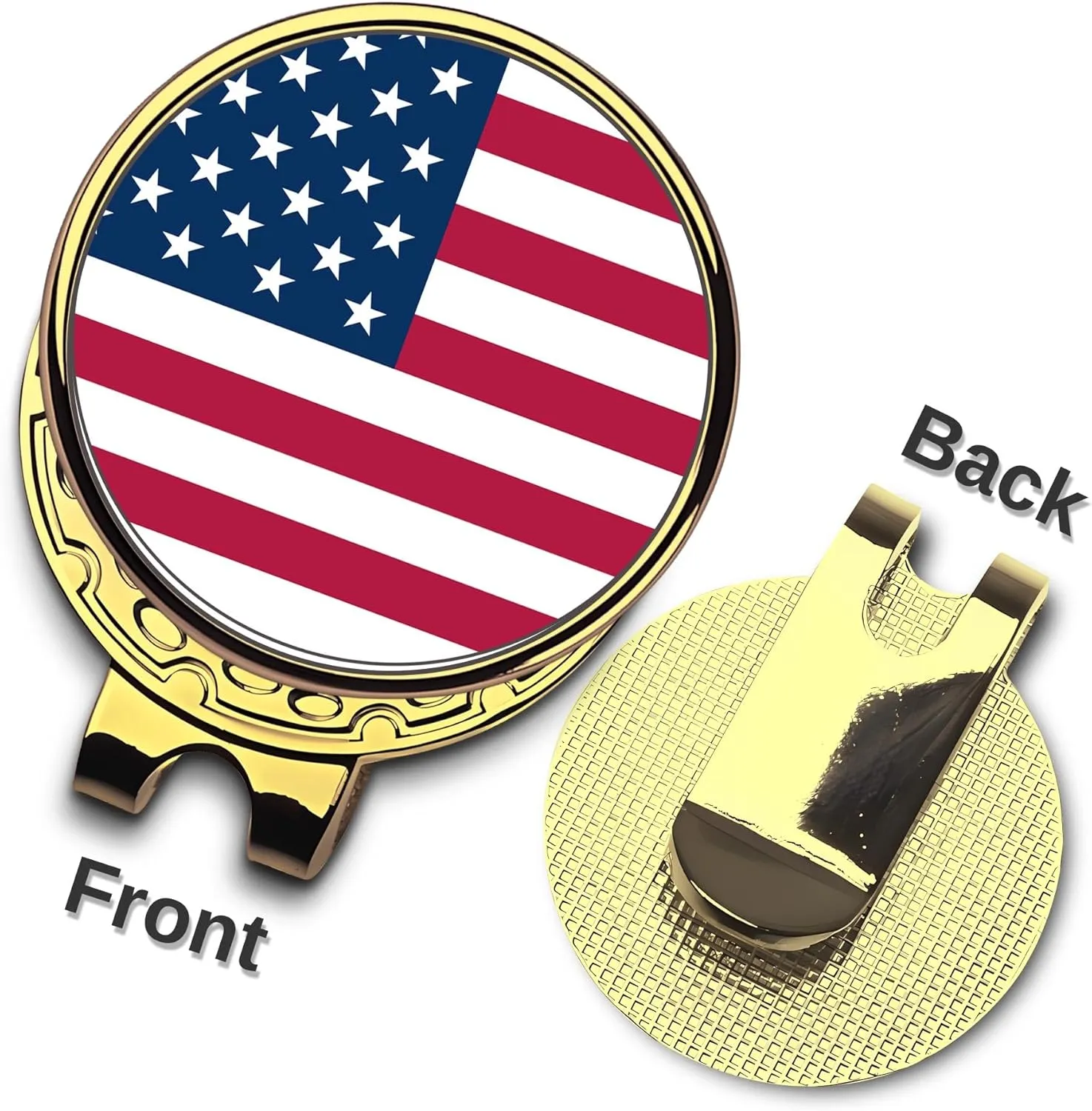 Custom Golf Ball Markers with Magnetic Hat Clip - Personalized Ball Marker Hat Clip with 1" Diameter Ball Marker Customized with Your Photo Logo Text Name