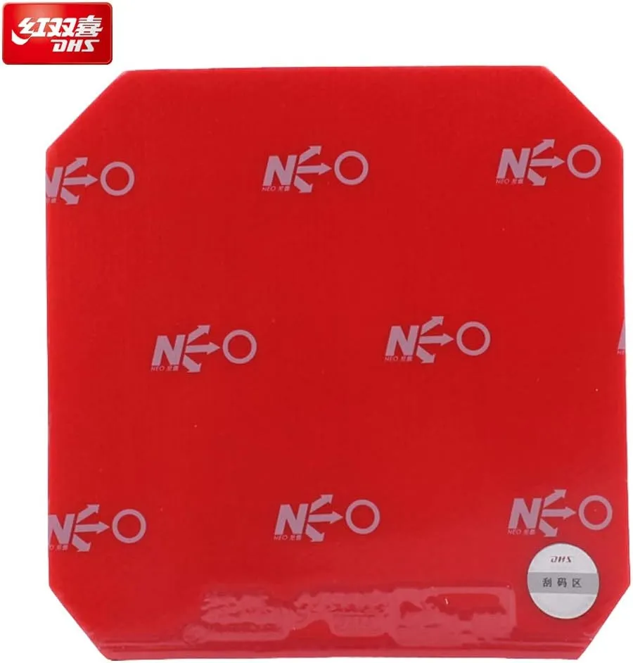 DHS Hurricane 3 NEO Table Tennis Rubber Sheet (Black/Red, 2.15/2.2 mm; Hardness: 39/40 / 41), with Ping Pong Rubber for competitions