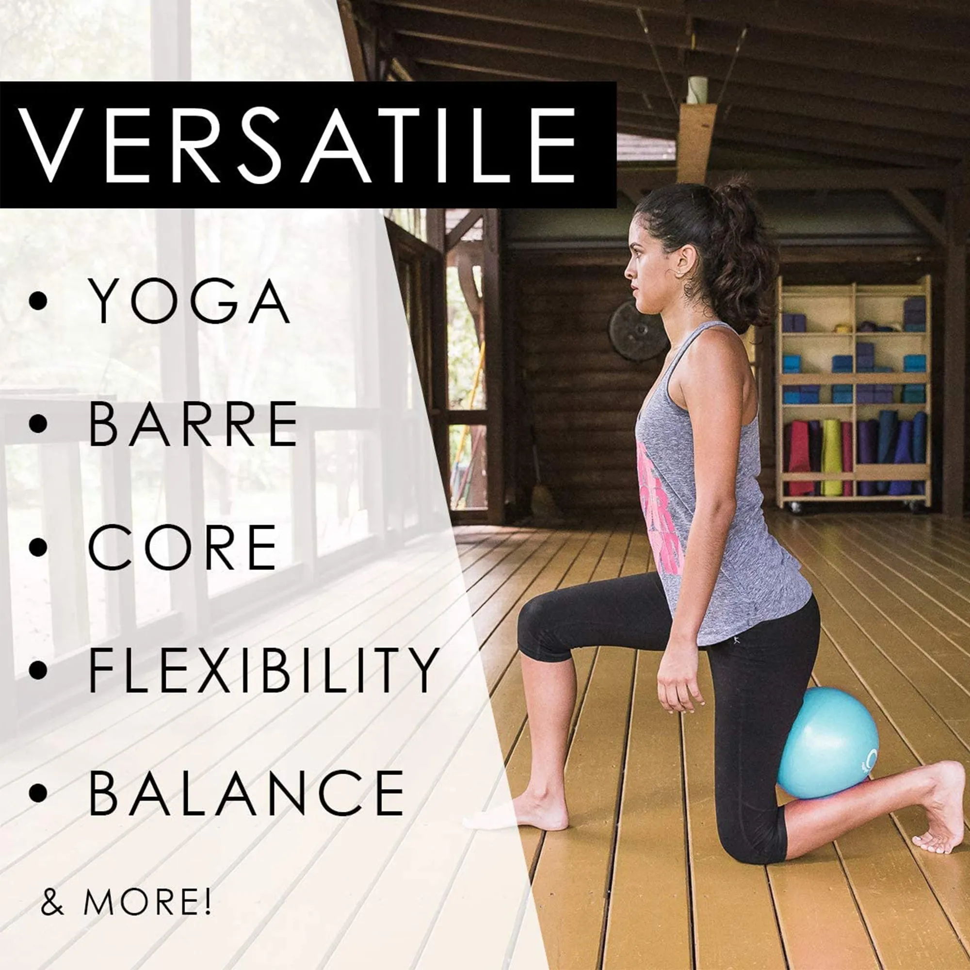 Exercise Ball Workout Equipment for Yoga and Pilates with Mesh Bag