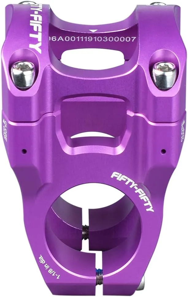 FIFTY-FIFTY Aluminum Alloy Mountain Bike Stem for 1-1/8 Steer Tube 31.8mm Handlebar, Short Handlebar Stem for All Mountain, MTB, Downhill, Freeride