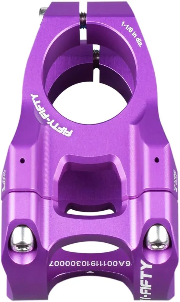 FIFTY-FIFTY Aluminum Alloy Mountain Bike Stem for 1-1/8 Steer Tube 31.8mm Handlebar, Short Handlebar Stem for All Mountain, MTB, Downhill, Freeride