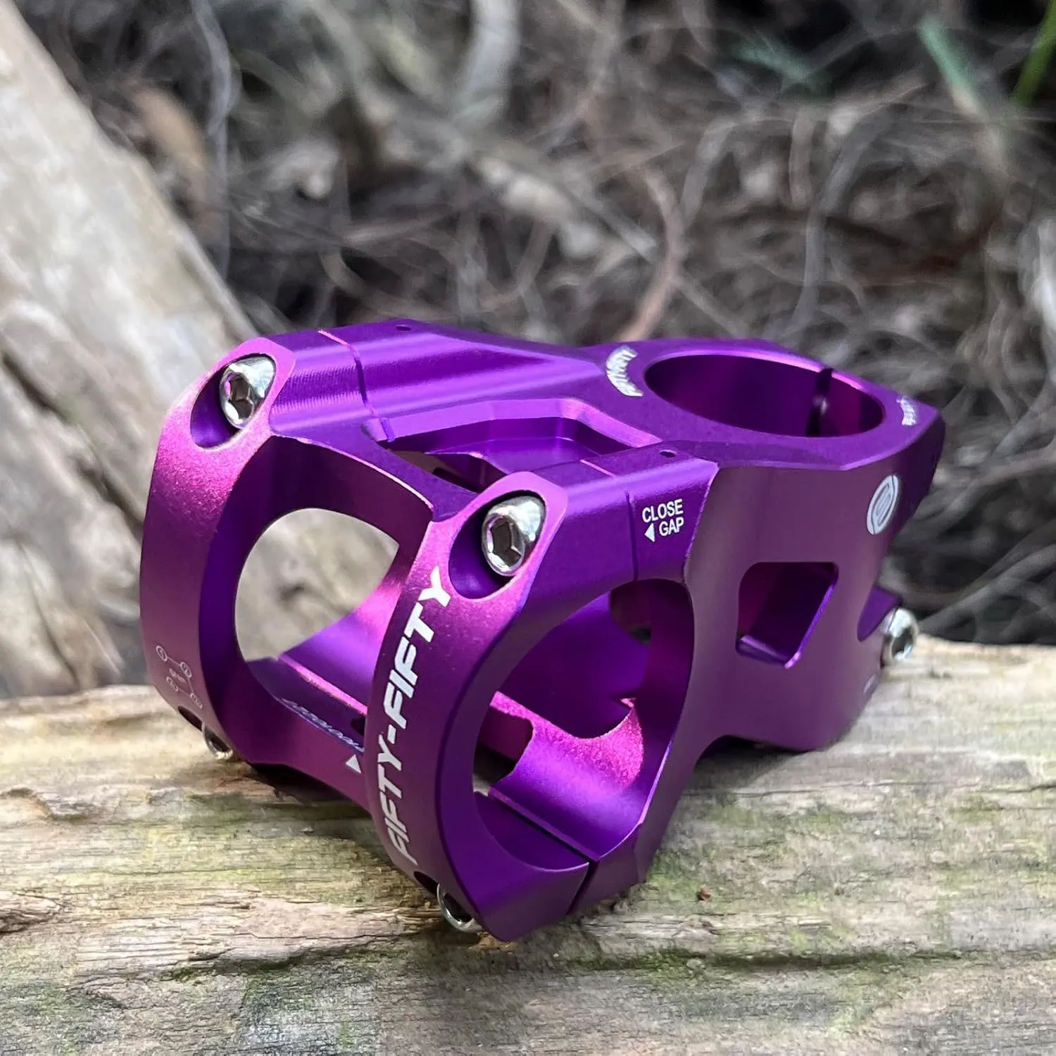 FIFTY-FIFTY Aluminum Alloy Mountain Bike Stem for 1-1/8 Steer Tube 31.8mm Handlebar, Short Handlebar Stem for All Mountain, MTB, Downhill, Freeride