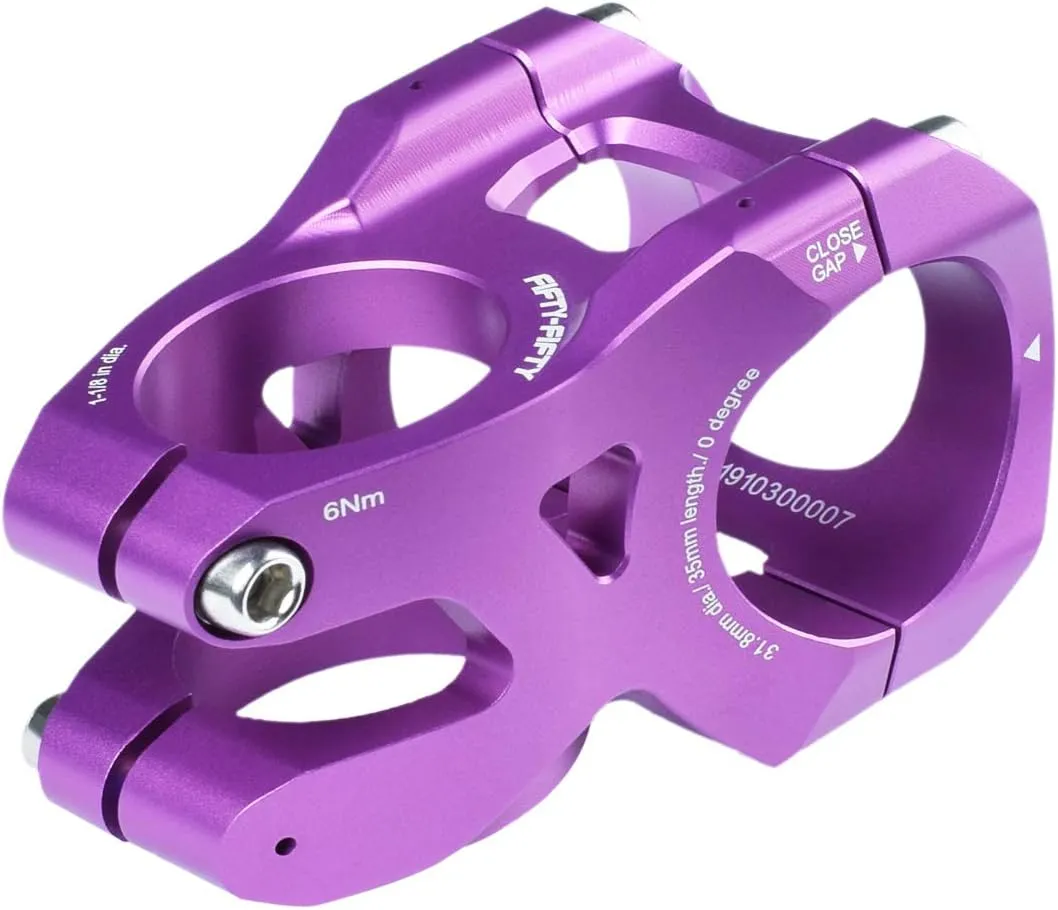 FIFTY-FIFTY Aluminum Alloy Mountain Bike Stem for 1-1/8 Steer Tube 31.8mm Handlebar, Short Handlebar Stem for All Mountain, MTB, Downhill, Freeride